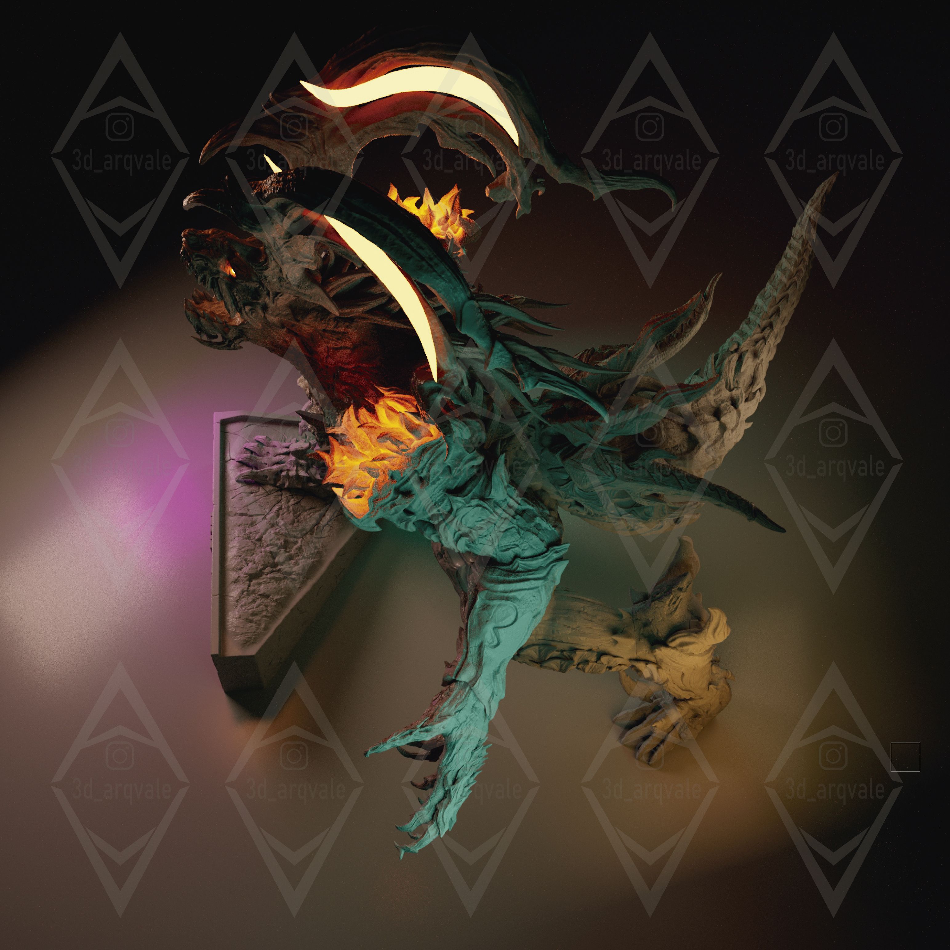 3087x3087 STL file Ifrit Final Fantasy XVI・3D printing idea to download・Cults