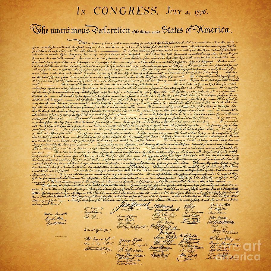 899x900 The United States Declaration of Independence Photograph by Wingsdomain Art and Photography