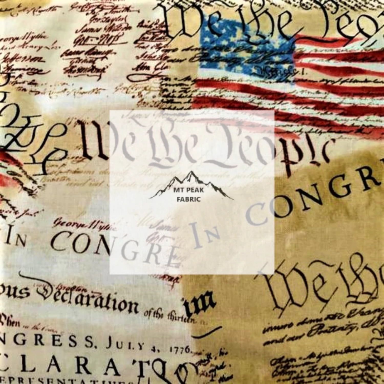 1500x1500 Handmade Sheets or Pillow Cover Patriotic Declaration of Independence