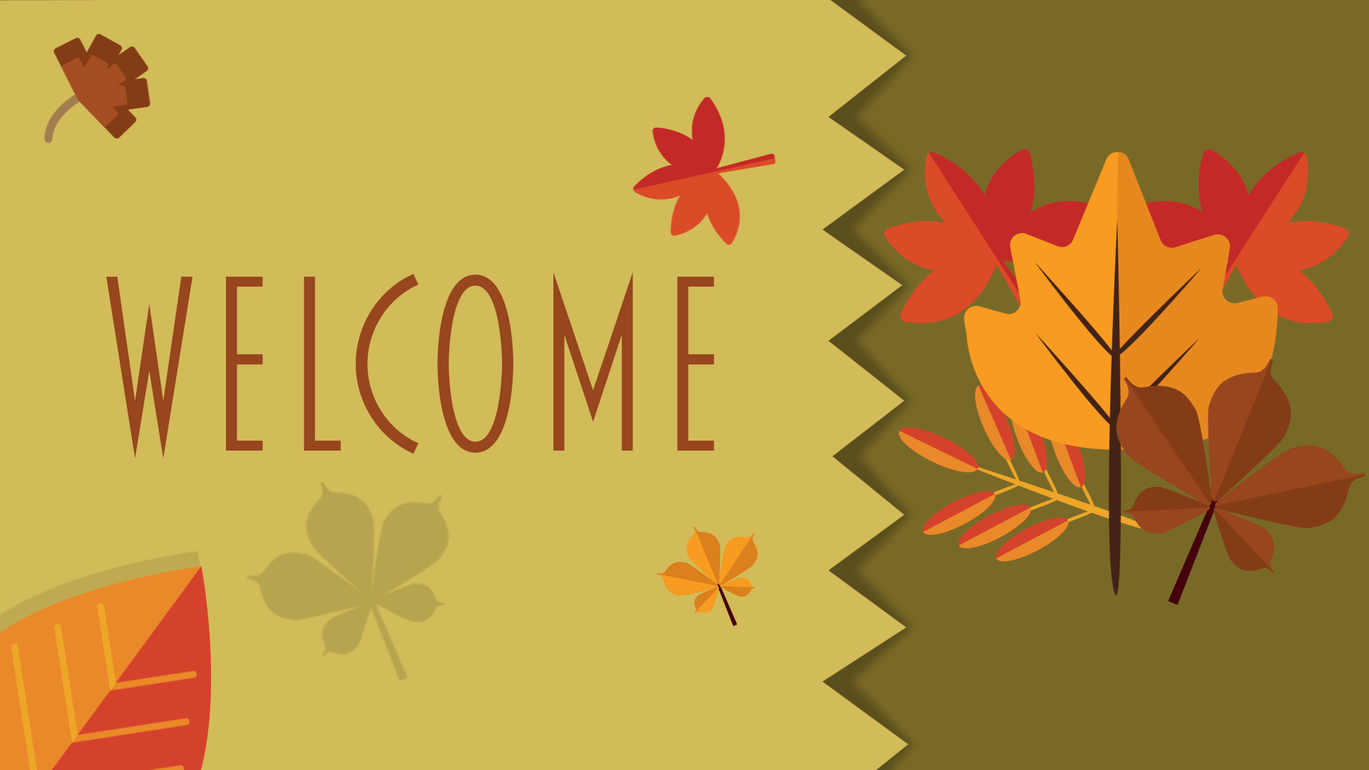 1920x1080 Welcome To Church Fall Leaves Graphics Church Media