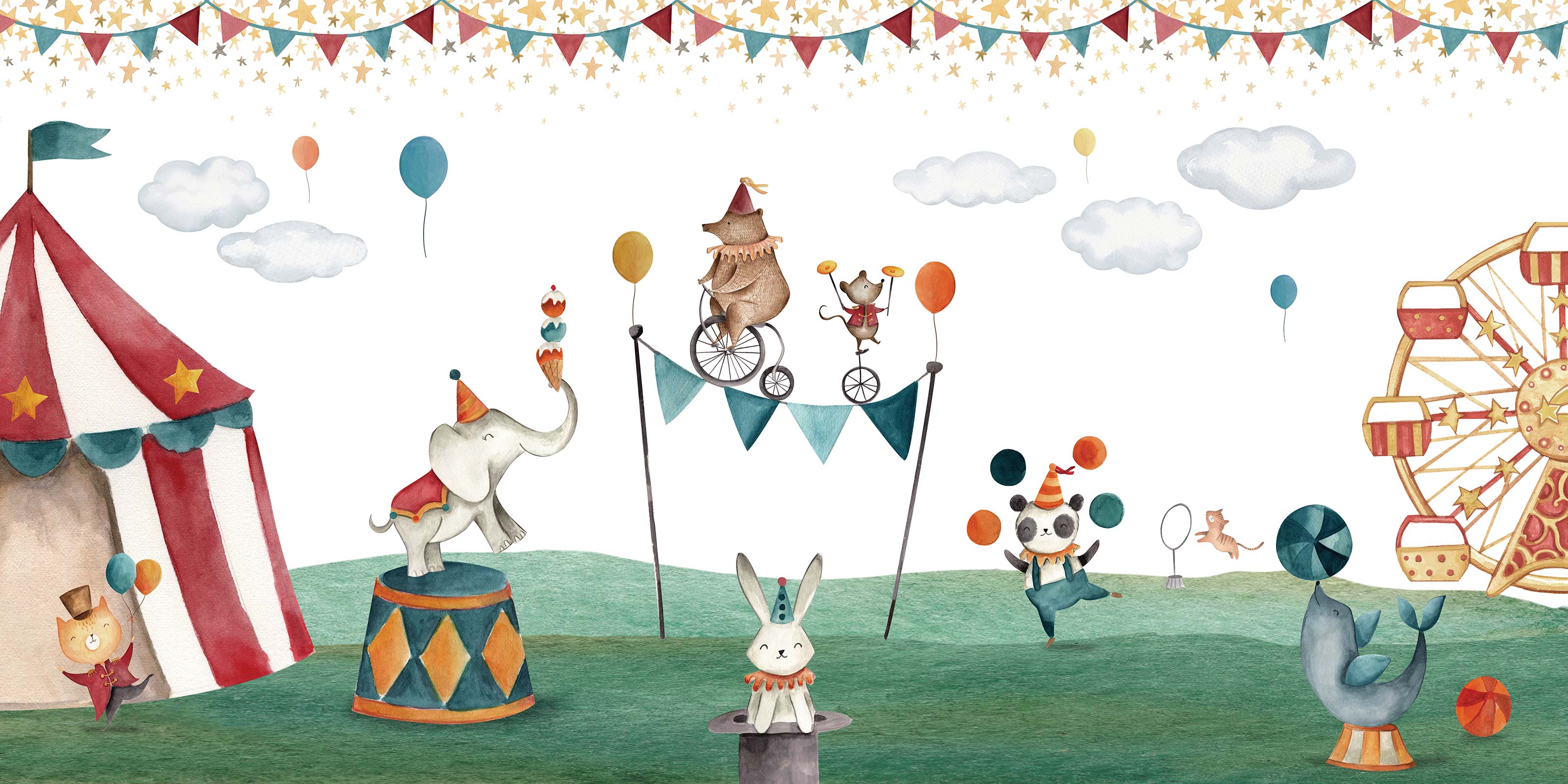 3200x1600 Crazy Circus Wallpaper Mural Your Way