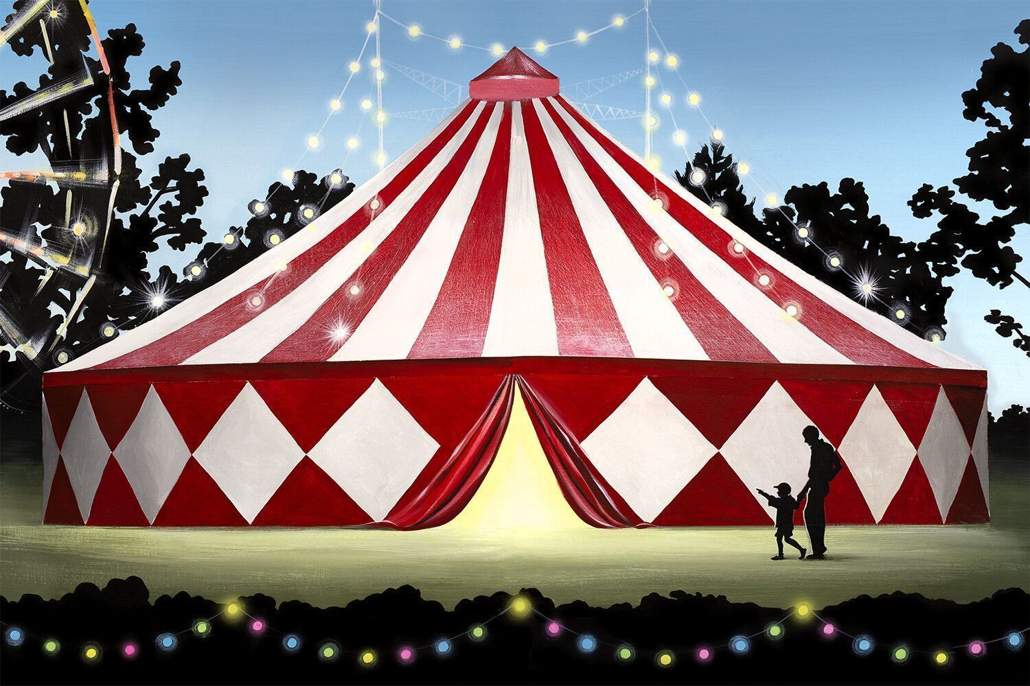 1500x1000 Circus at Dusk mural