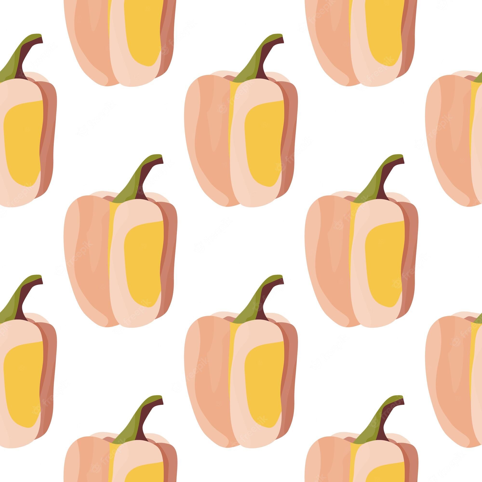 2000x2000 Premium Vector. Simple bell pepper seamless pattern bulgarian pepper wallpaper