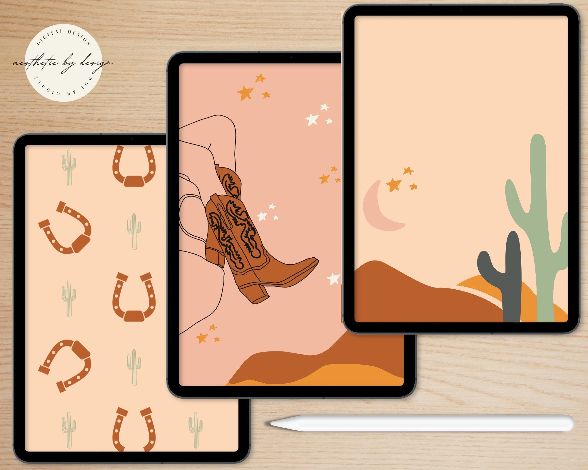 2000x1600 Country Western Aesthetic iPad Wallpaper Bundle Cowgirl iPad