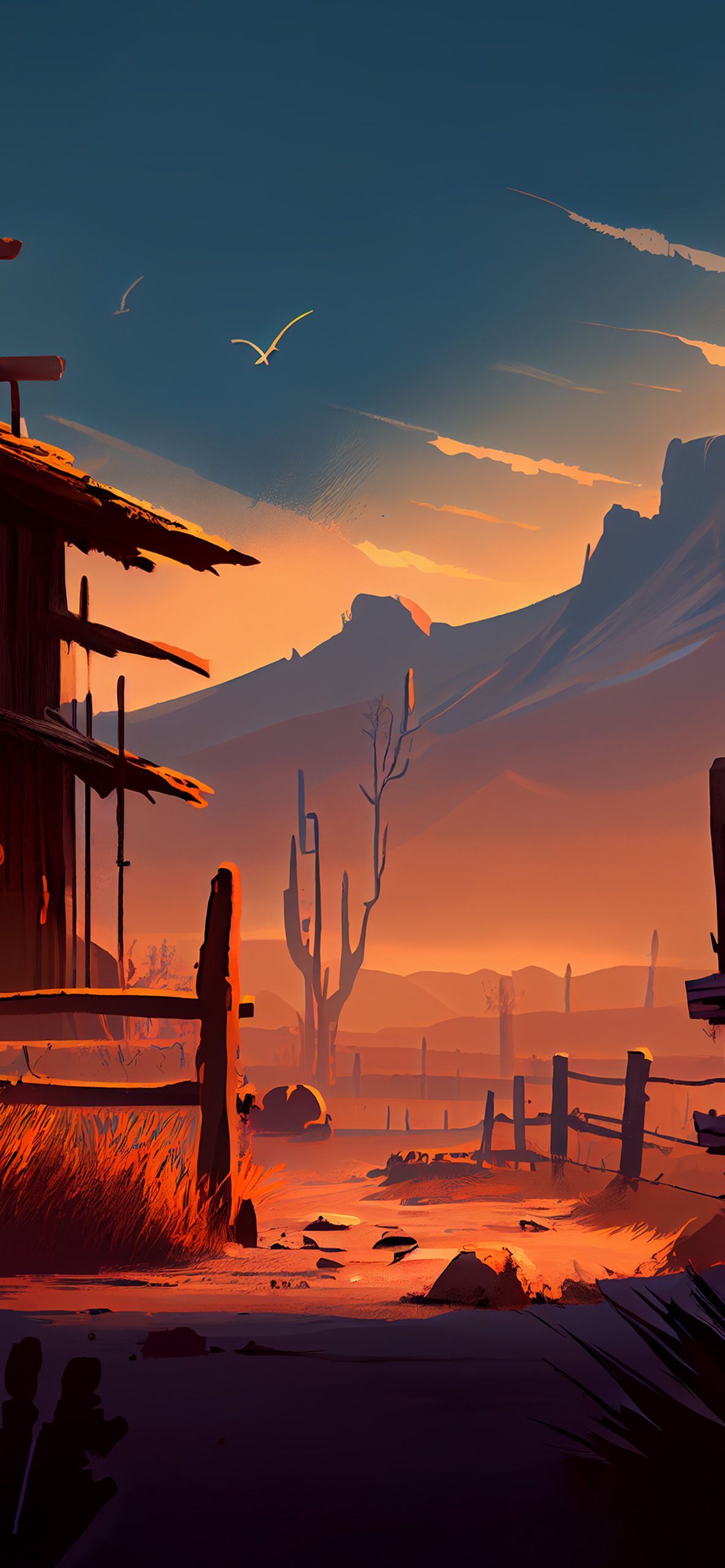 1183x2560 Western Ranch Wallpaper Aesthetic Wallpaper for iPhone