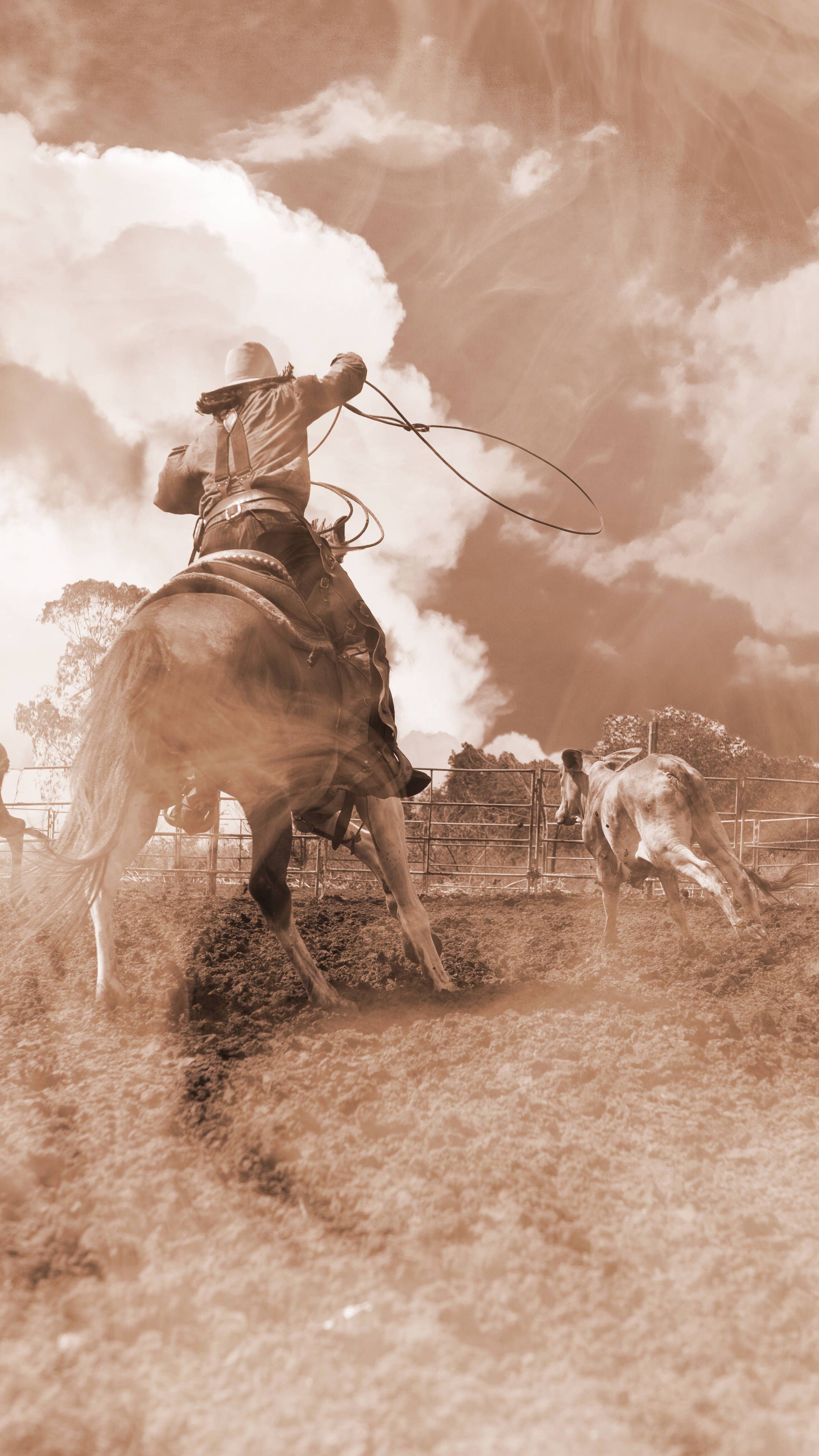 2160x3840 Download Antique Western Aesthetic Wallpaper