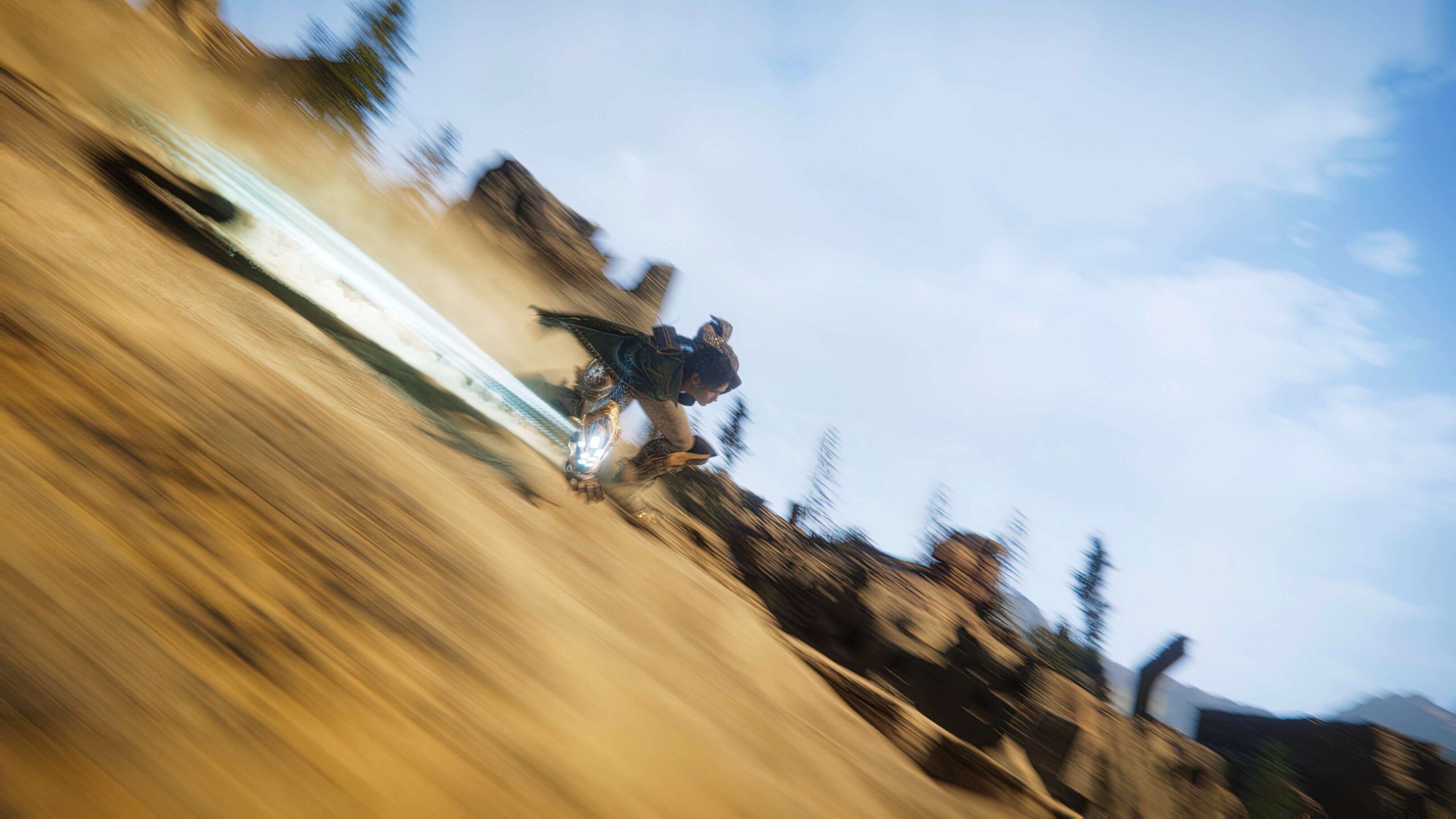 2560x1440 New Atlas Fallen Gameplay is All About Sand Surfing and Kicking Ass Deck HQ
