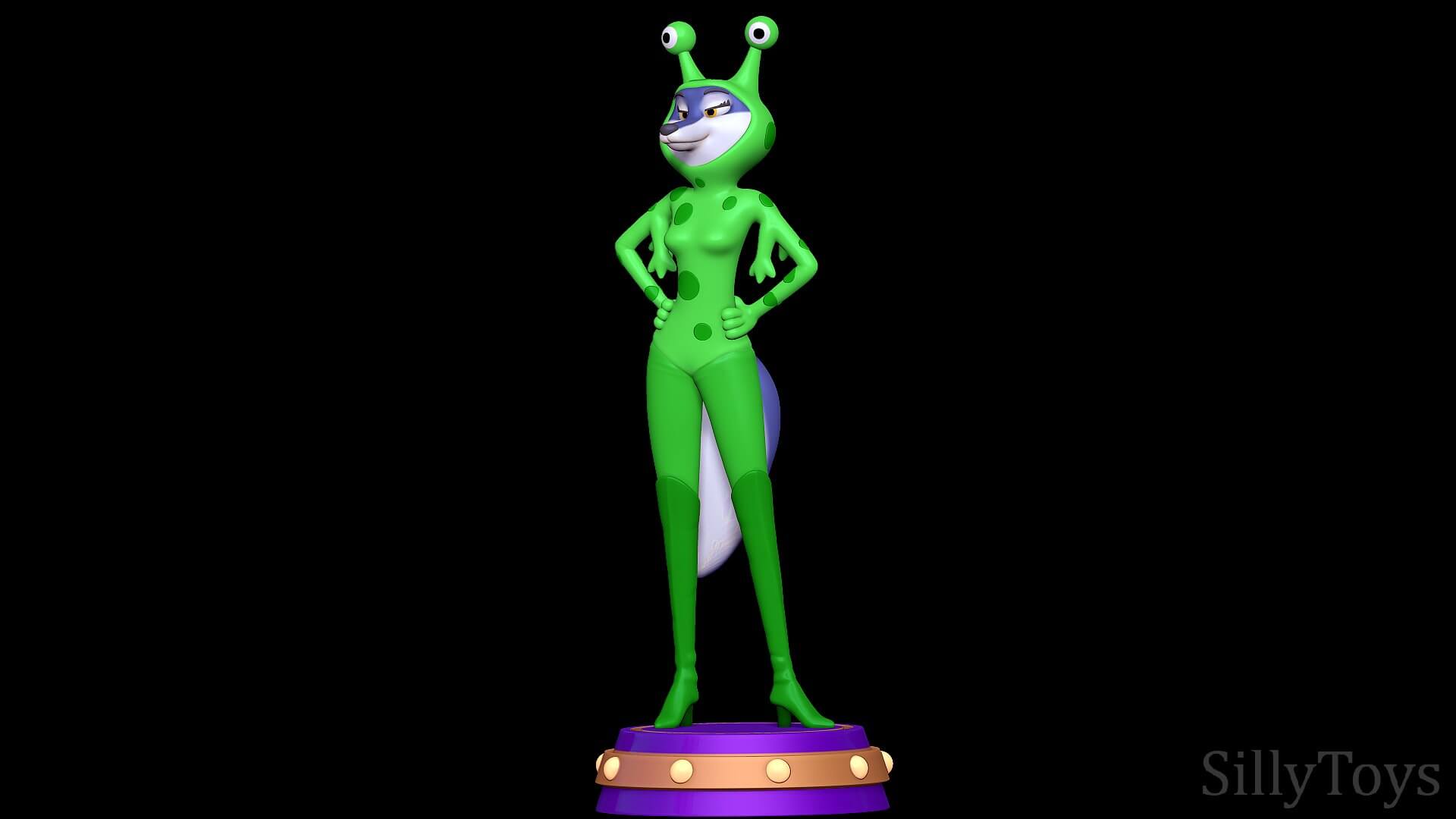 1920x1080 Porsha Crystal Alien Suit 2 3D Print Model