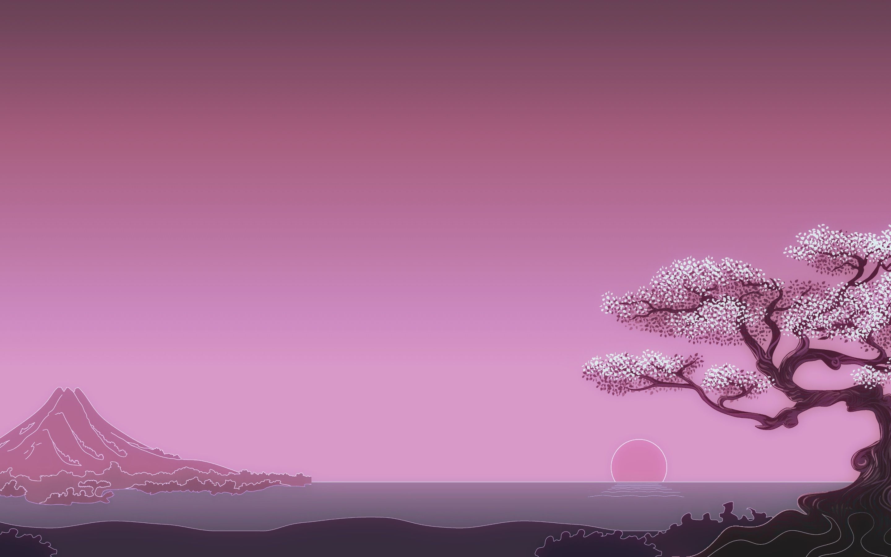 2880x1800 Wallpaper 4k Sakura Japanese Minimal Art Wallpaper