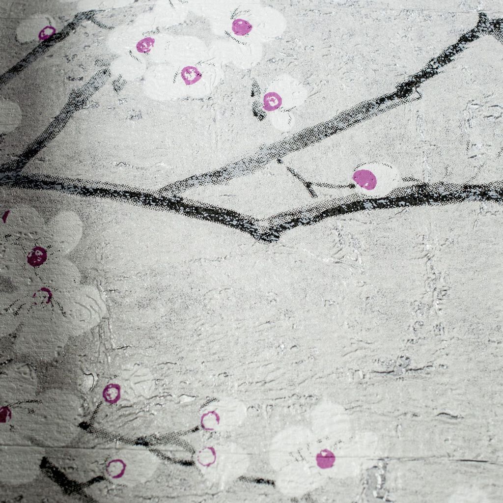 1024x1024 Soft Grey Sakura Wallpaper