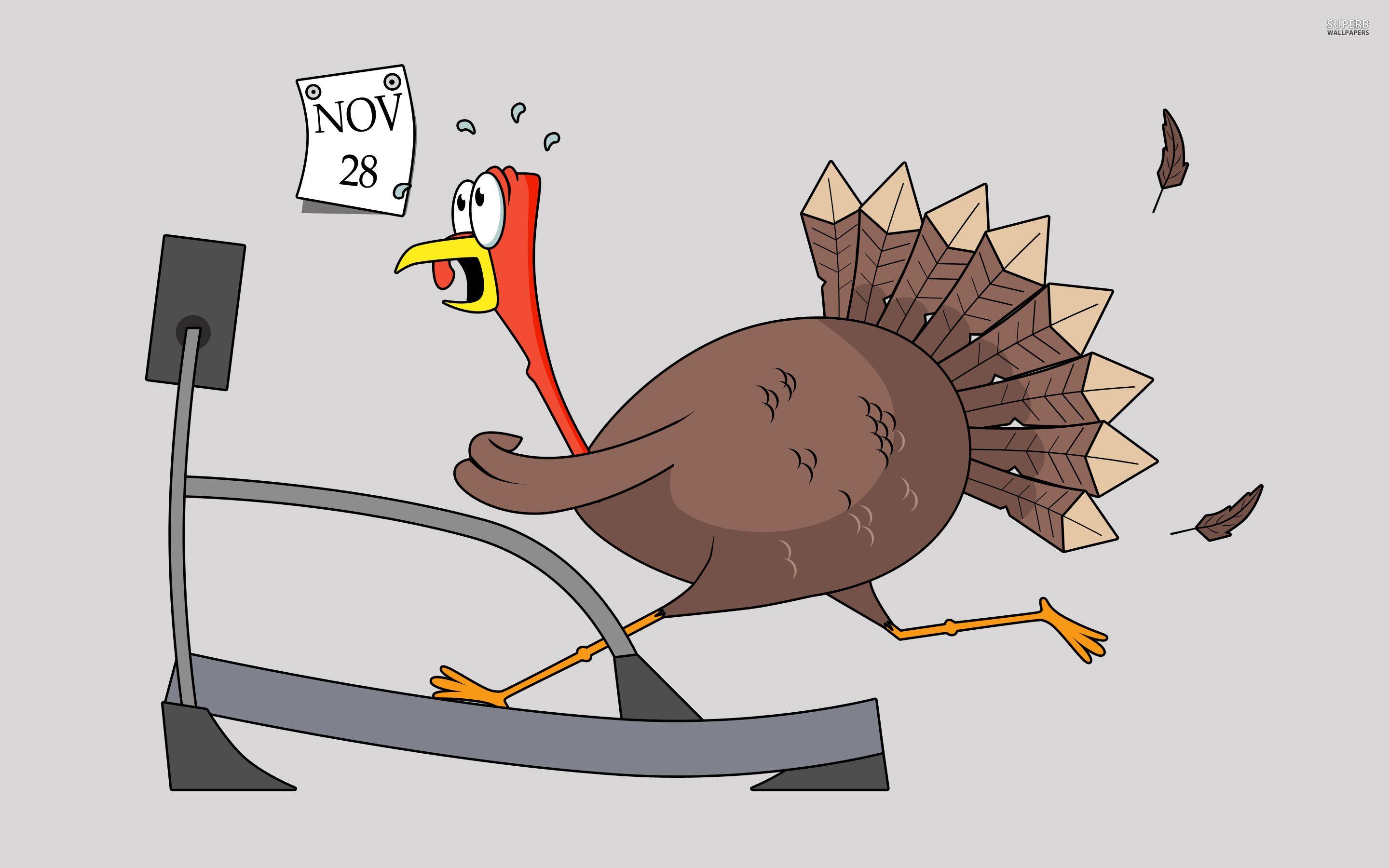 2880x1800 Thanksgiving, Turkey, Treadmill, funny wallpaper
