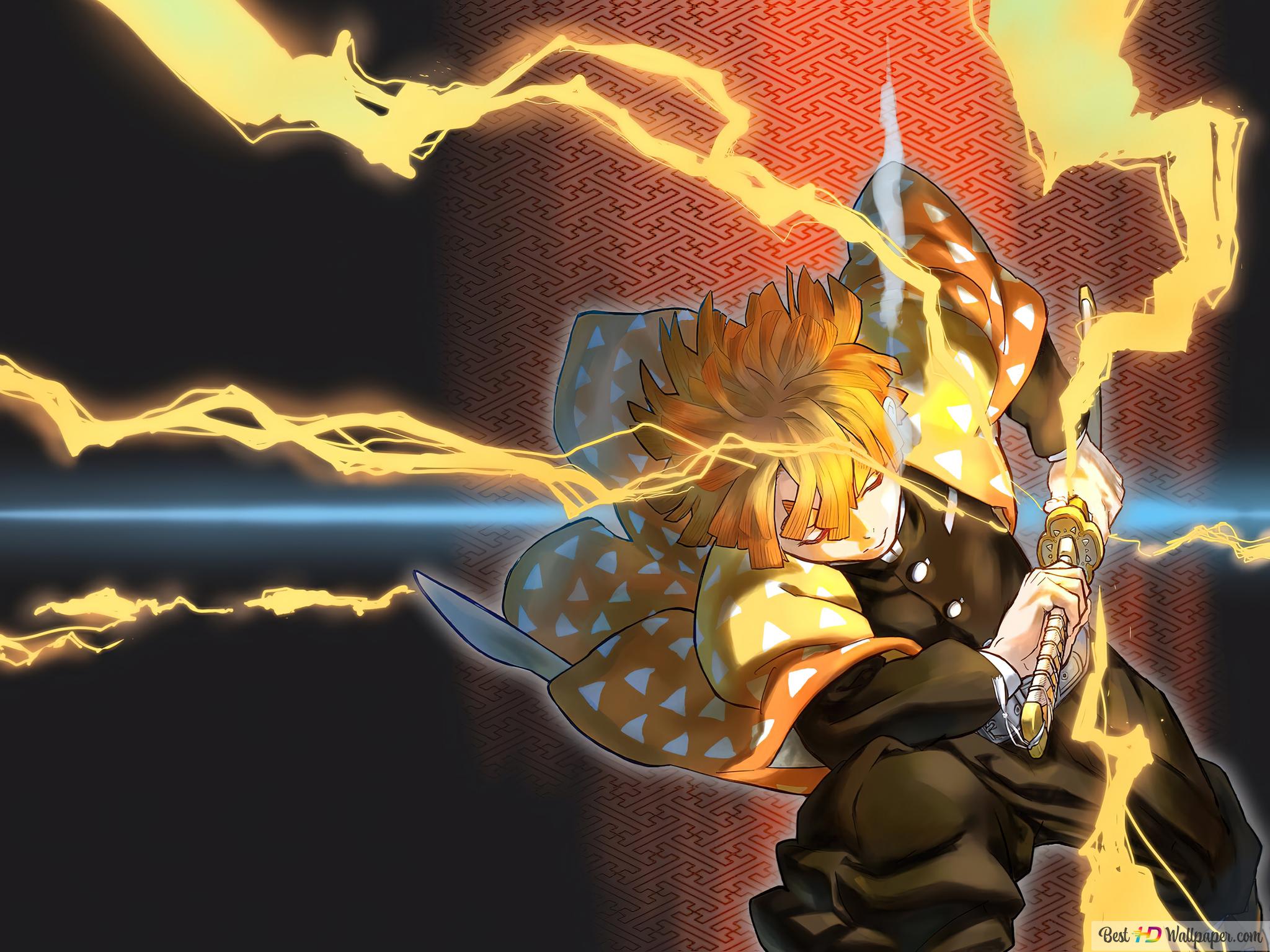 2048x1536 Demon Slayer : 'Zenitsu Agatsuma' 4K wallpaper download