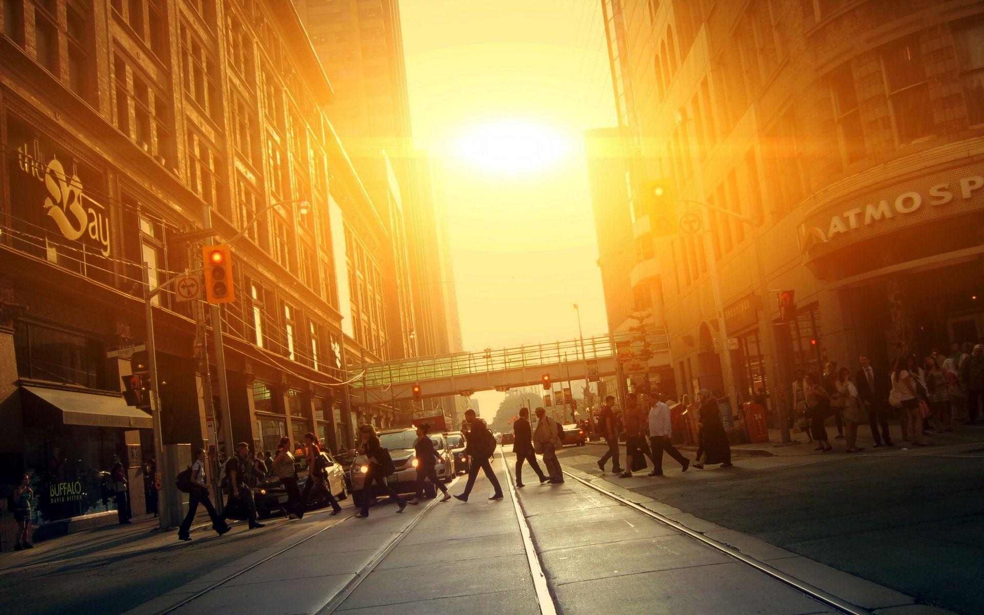 1920x1200 Toronto canada sunset