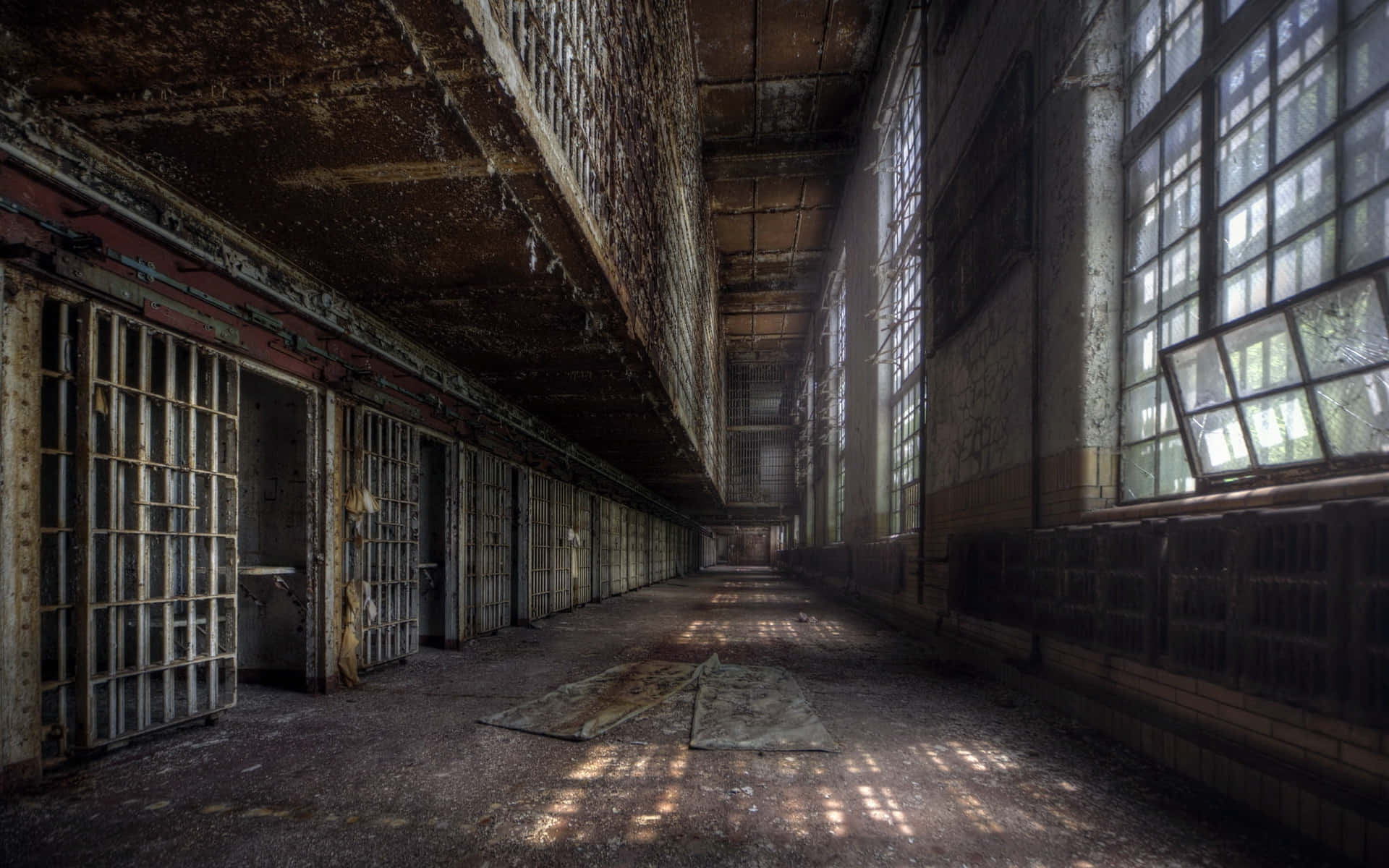 1920x1200 Download Abandoned Jail Cell Background