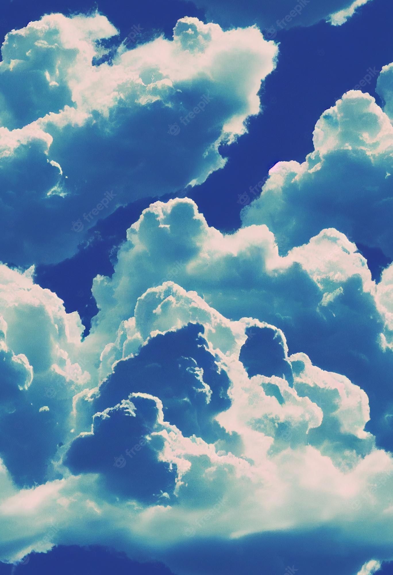 1368x2000 Premium Photo. Beautiful clouds on clear blue sky background design 3D illustrated