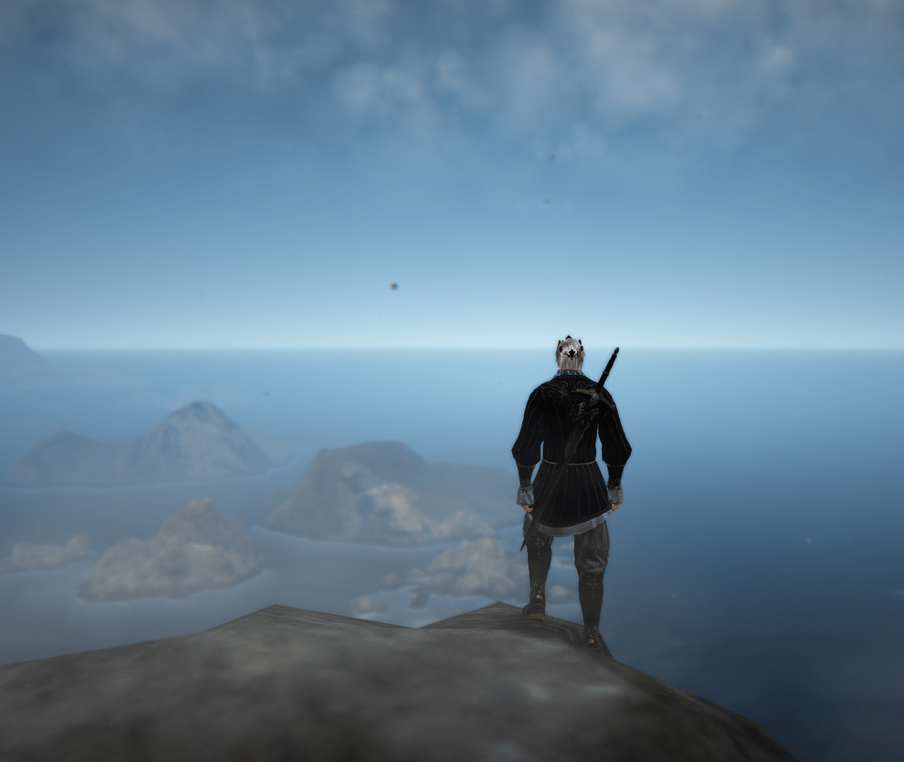 1269x1071 Screenshots & Clips] [Painting] A Wanderer above Grana Sea. Black Desert Southeast Asia