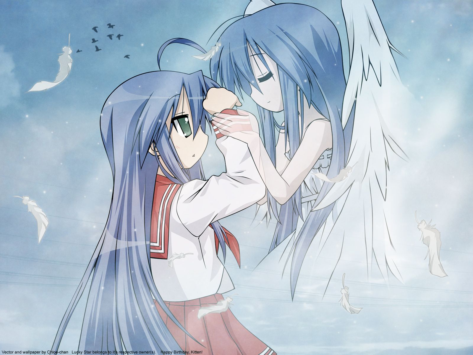 1600x1200 Free download Muryou Anime Wallpaper Lucky Star Konata Kanata [1600x1200] for your Desktop, Mobile & Tablet. Explore Lucky Star Wallpaper. Lucky Star Wallpaper, Lucky Star Background, Lucky 13 Wallpaper