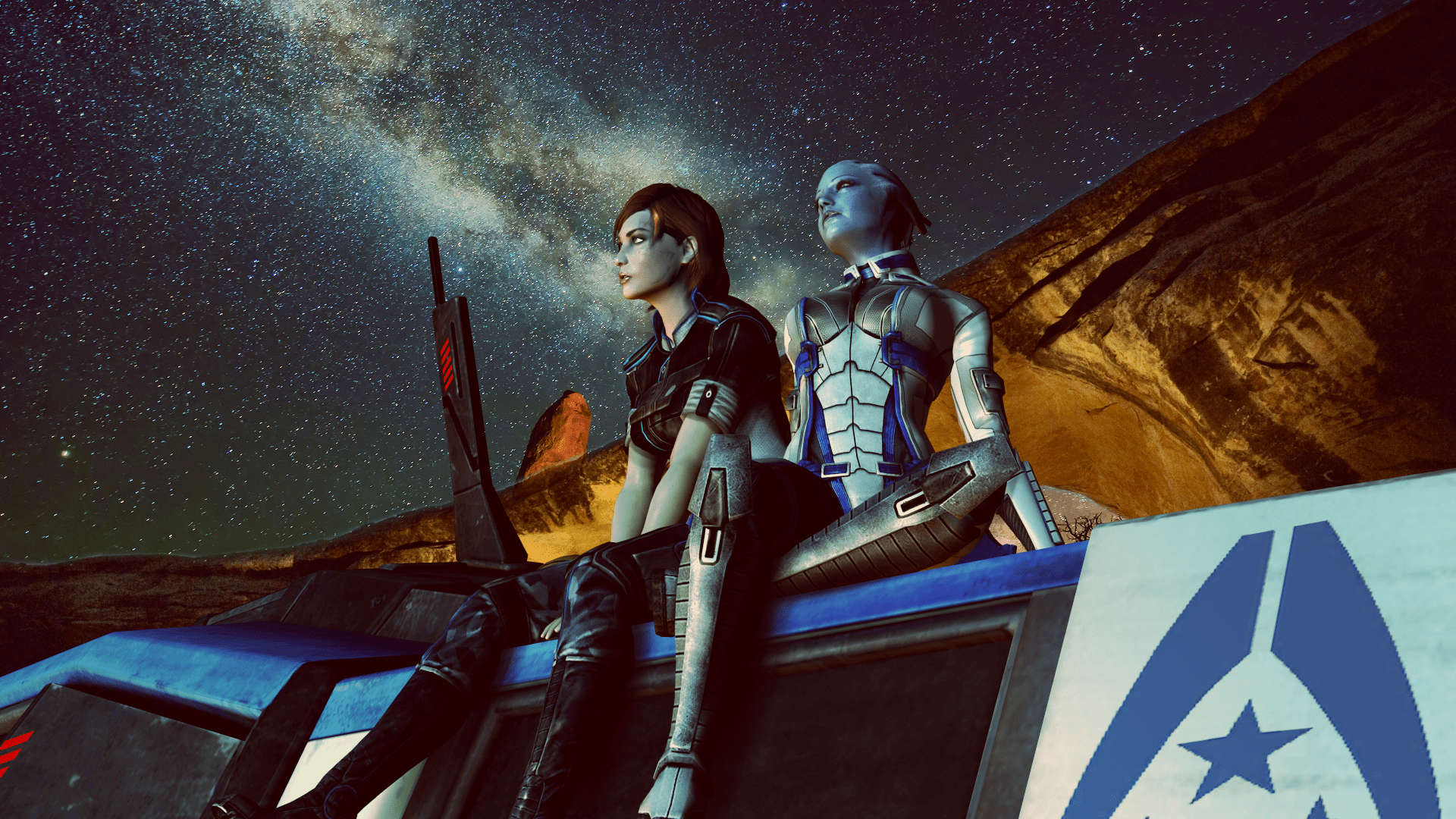 1920x1080 Video Game Mass Effect Liara T'Soni Commander Shepard Wallpaper. Mass effect art, Mass effect, Mass effect characters