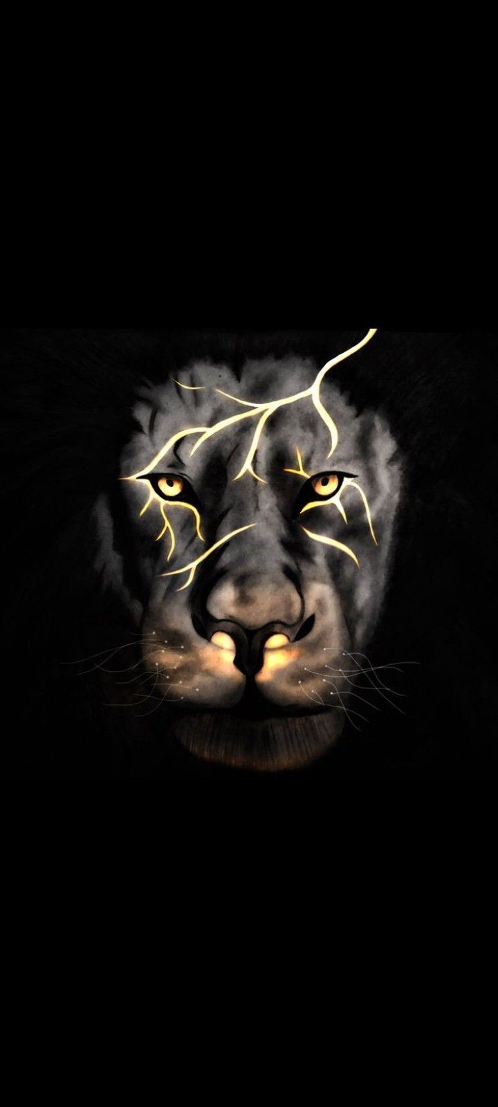720x1600 Lion attitude droped by. Glowing art, Drawings, Lion