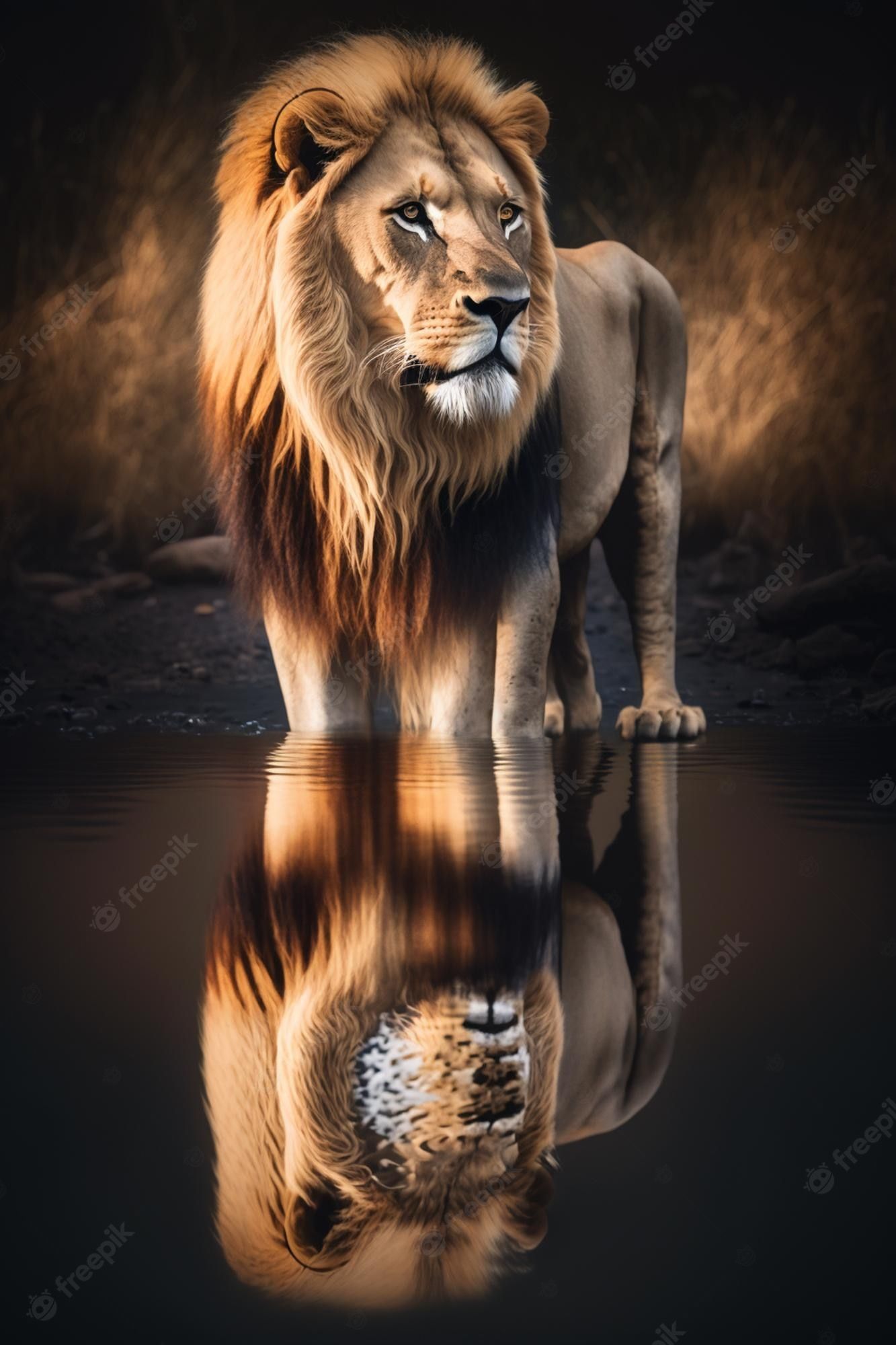 1333x2000 Lion Background Image
