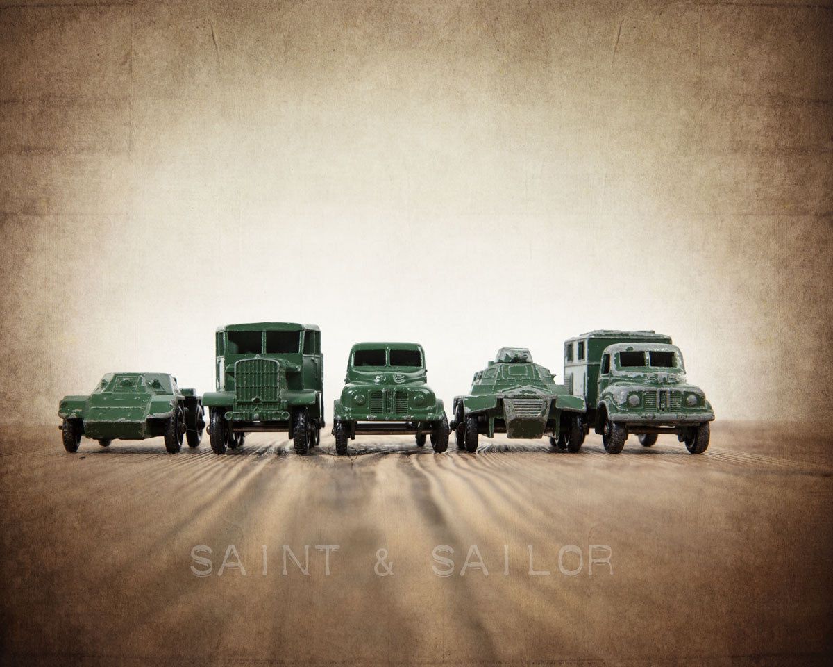 1200x960 Vintage Army Trucks Lined up. Saint & Sailor Studios