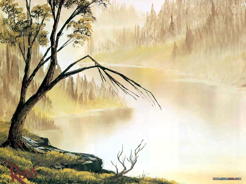 1024x768 Bob Ross Paintings : Bob Ross Oil Paintings, Landscape Paintings