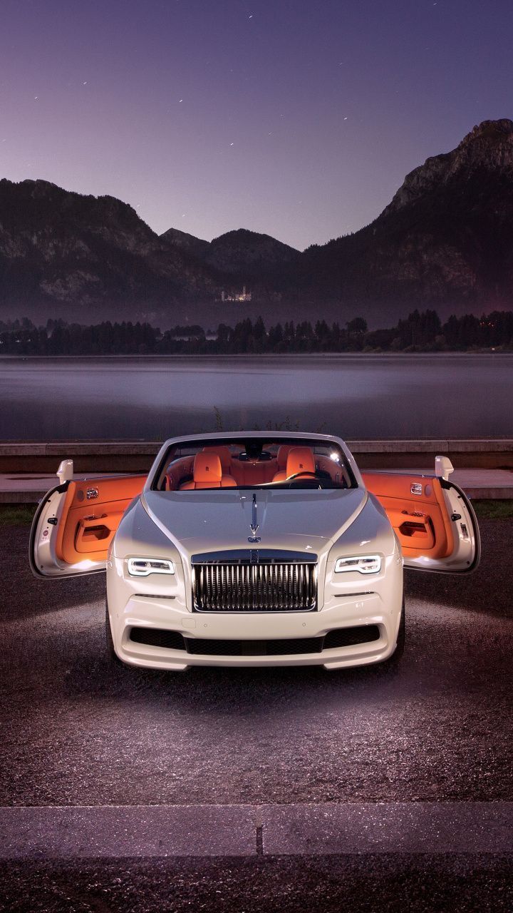 720x1280 White Rolls Royce Wallpaper