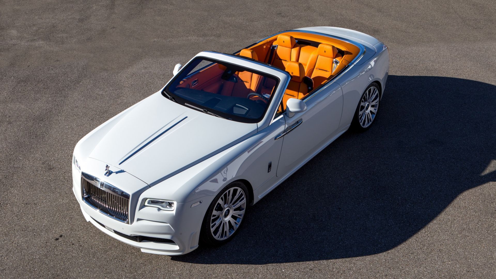 1920x1080 Desktop Wallpaper White Rolls Royce Dawn, Top View, Luxury Car, HD Image, Picture, Background, Cbywye
