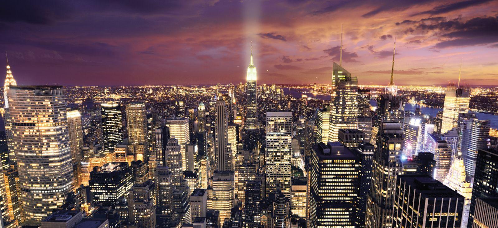 1600x733 New York skyline wallpaper mural for wall 1600×733 New York Skyline