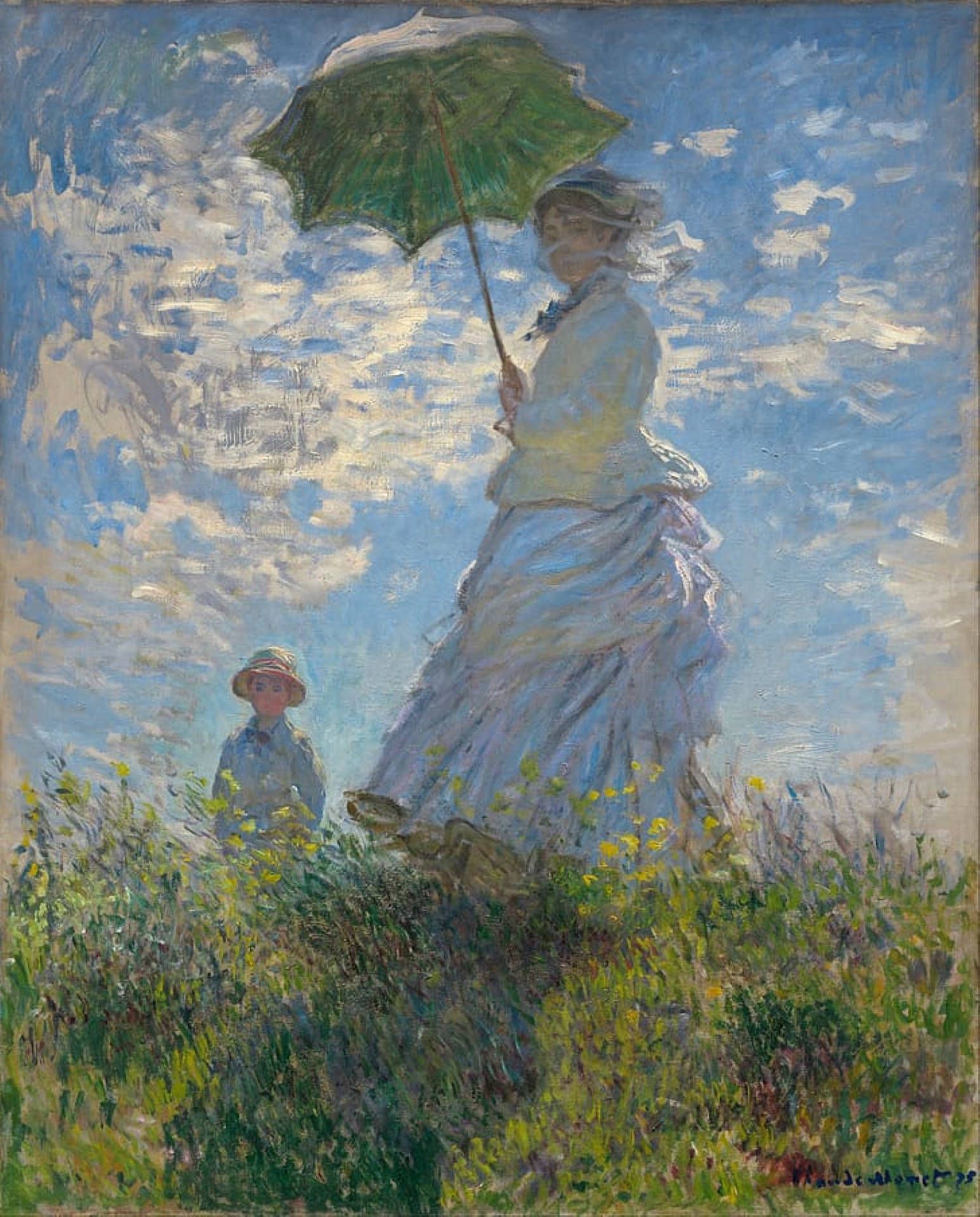 1546x1920 Download Claude Monet's The Stroll Art Wallpaper
