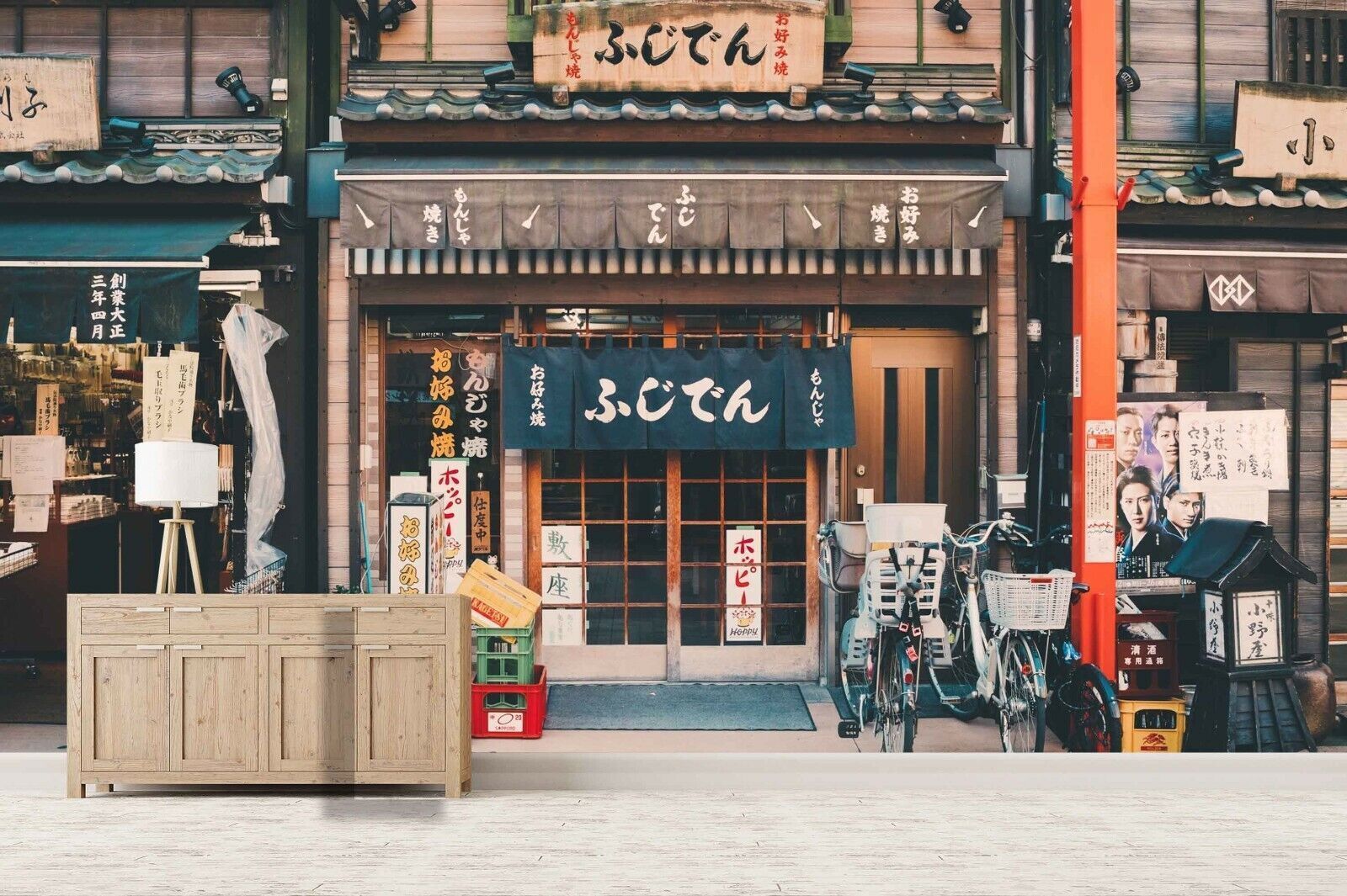 1600x1065 3D Japanese Street Izakaya Wallpaper Wall Murals Removable Wallpaper 127