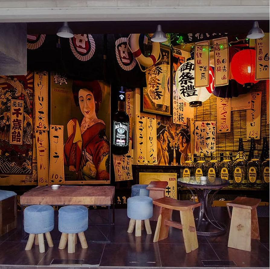 894x890 3D Mural Wallpaper Retro Izakaya Japanese Style Wallpaper Japanese Cuisine Sushi Restaurant Wallpaper Bar Street Scene Mural 430300Cm