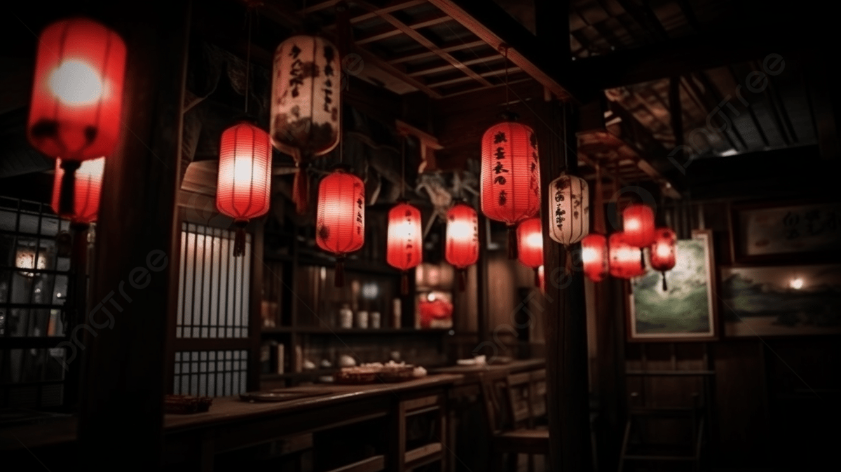 1200x673 Bar Filled With Beautiful Lit Red Lanterns Background, An Izakaya With A Retro Feel That Goes Well With Red Lanterns, HD Photography Photo, Lantern Background Image And Wallpaper for Free Download