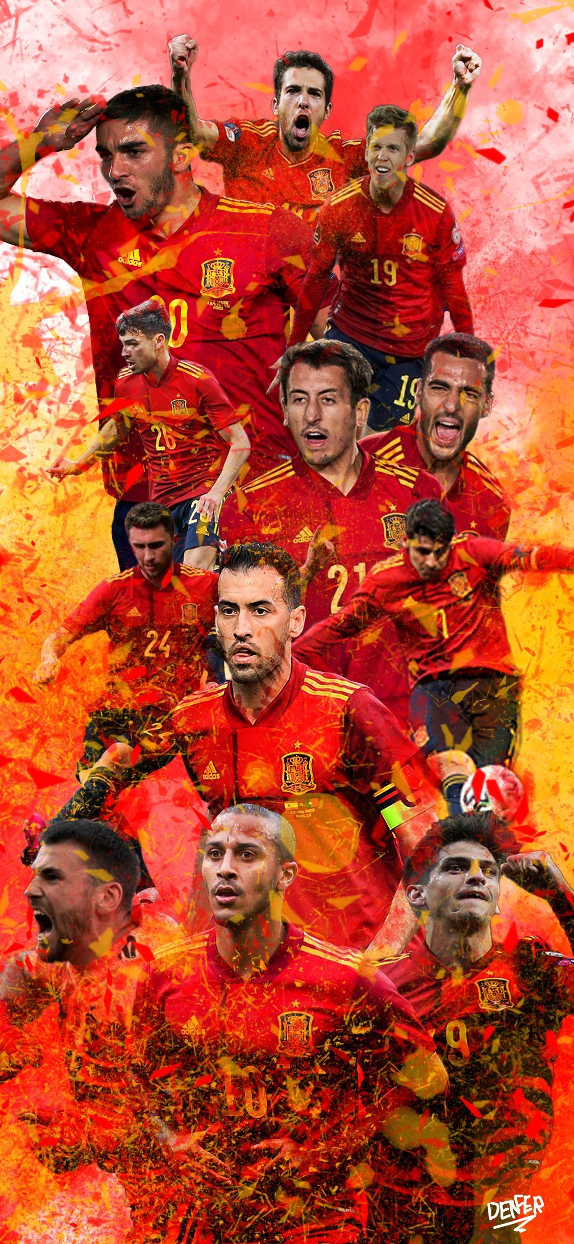 1125x2436 Spain National Football Team Phone Wallpaper