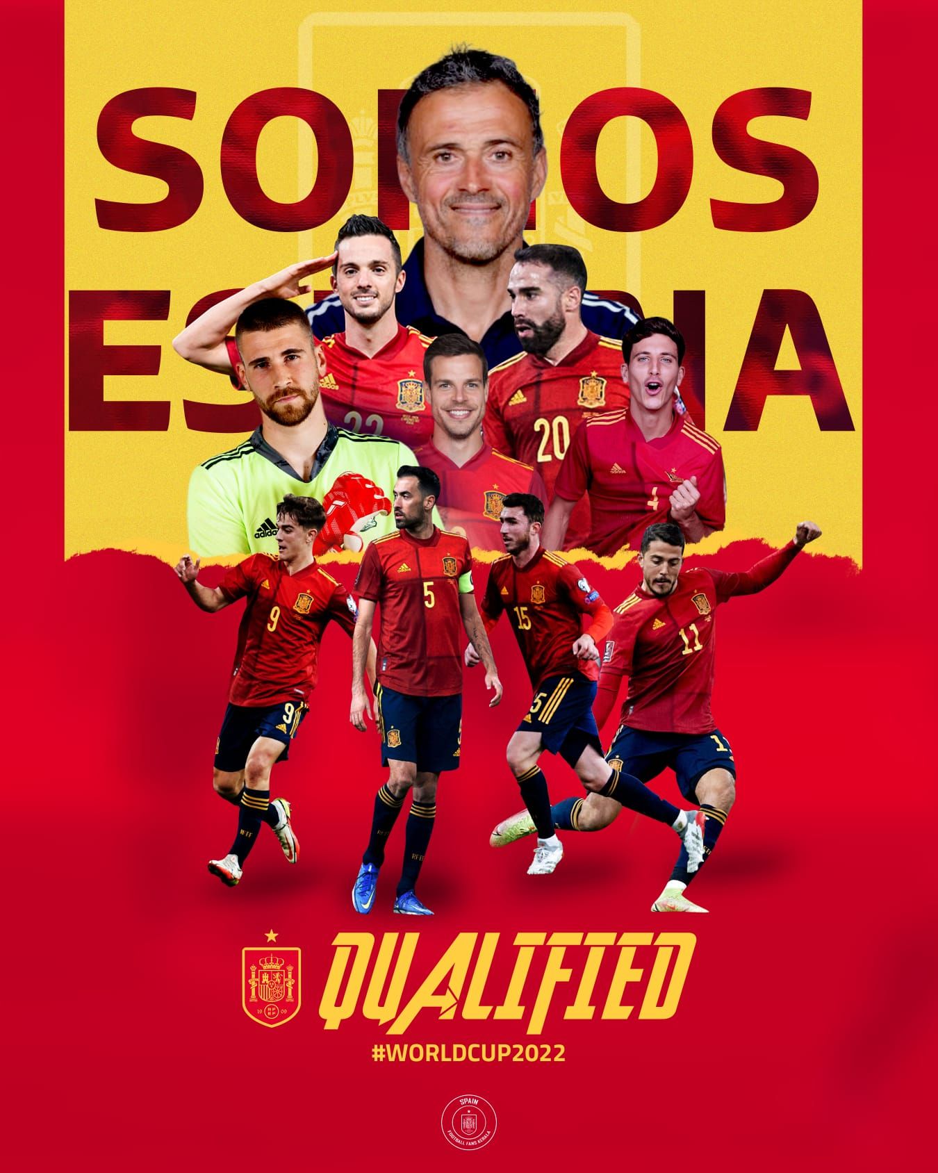 1350x1688 Spain Squad 2022 Wallpaper