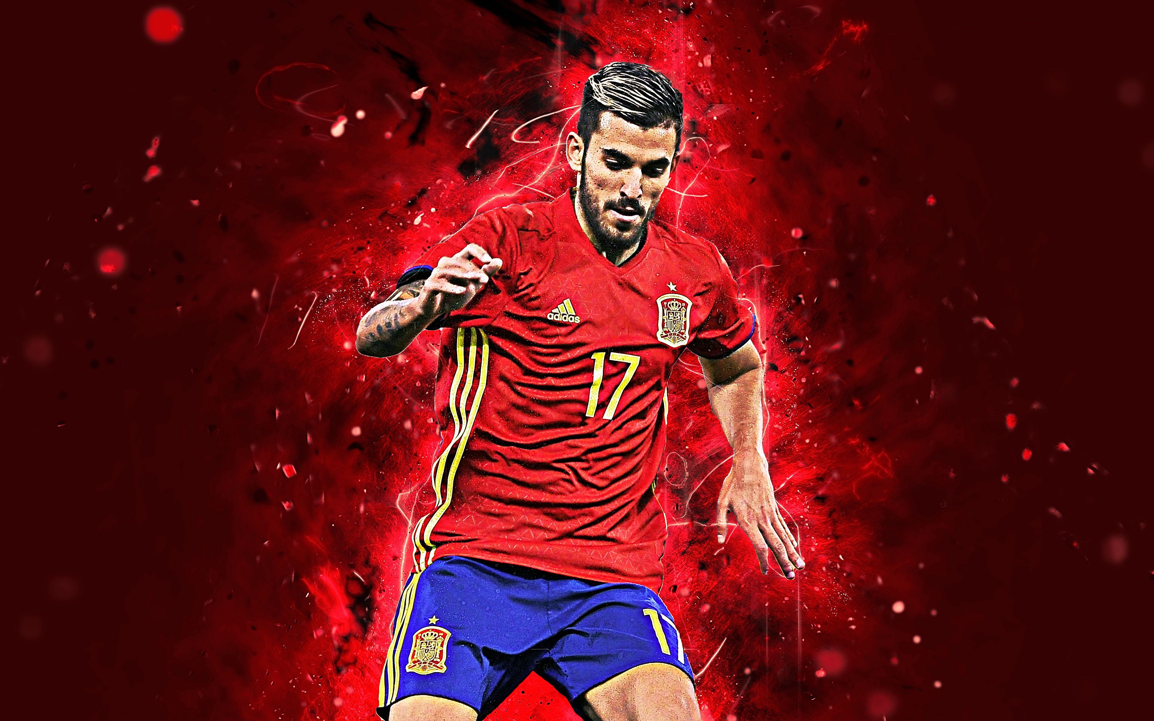 3840x2400 HD desktop wallpaper: Sports, Soccer, Spain National Football Team, Dani Ceballos download free picture