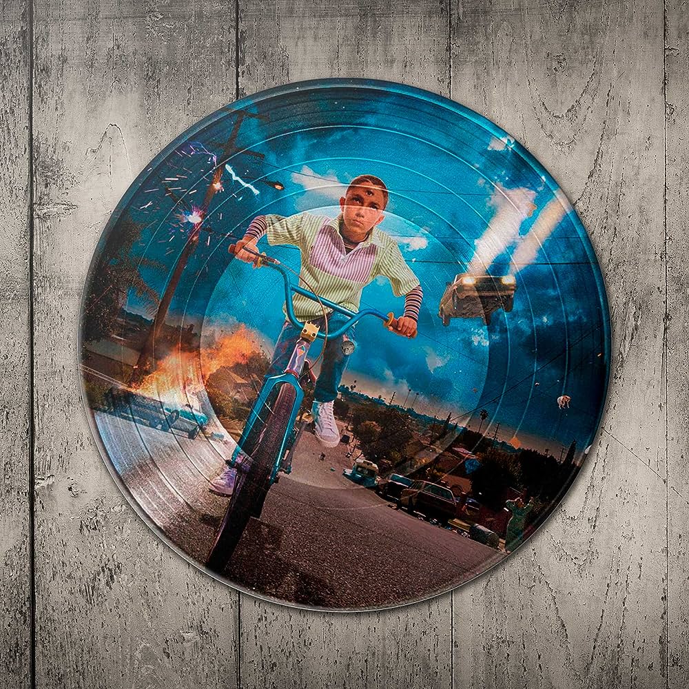 1000x1000 Bad Bunny Art Poster Print is made directly on Vintage Vinyl Record Album Cover Wall Hanging Home Decor Wonderful Gift Idea for your friend : Handmade Products