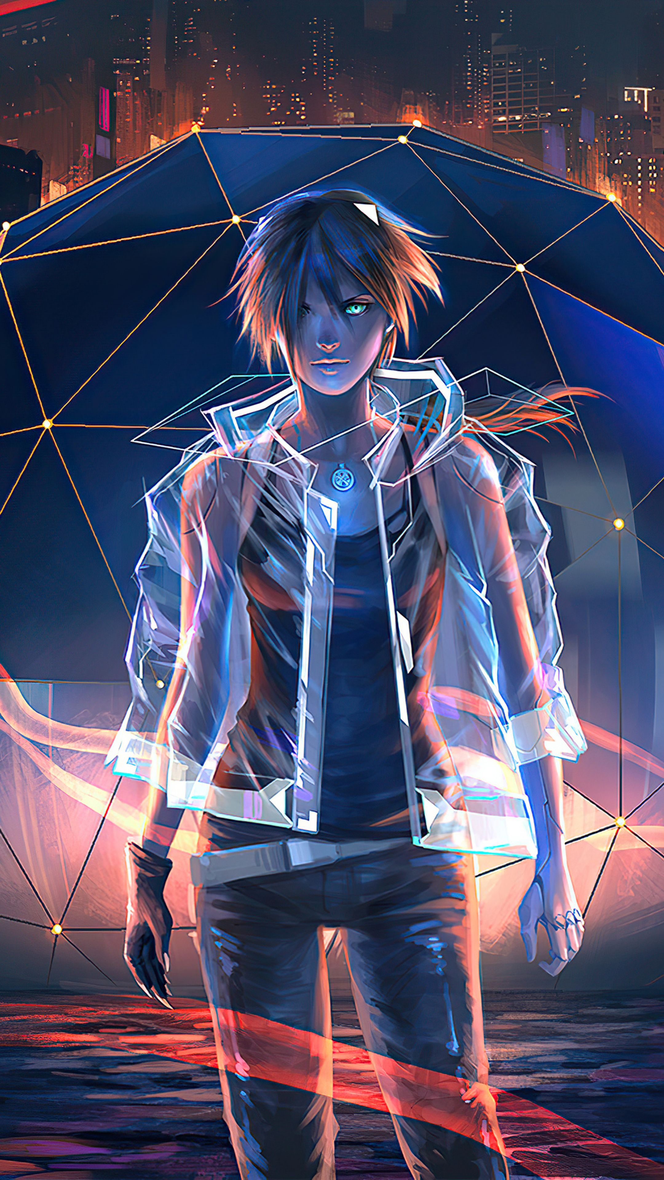 2160x3840 Night City Anime Boy 4k Sony Xperia X, XZ, Z5 Premium HD 4k Wallpaper, Image, Background, Photo and Picture