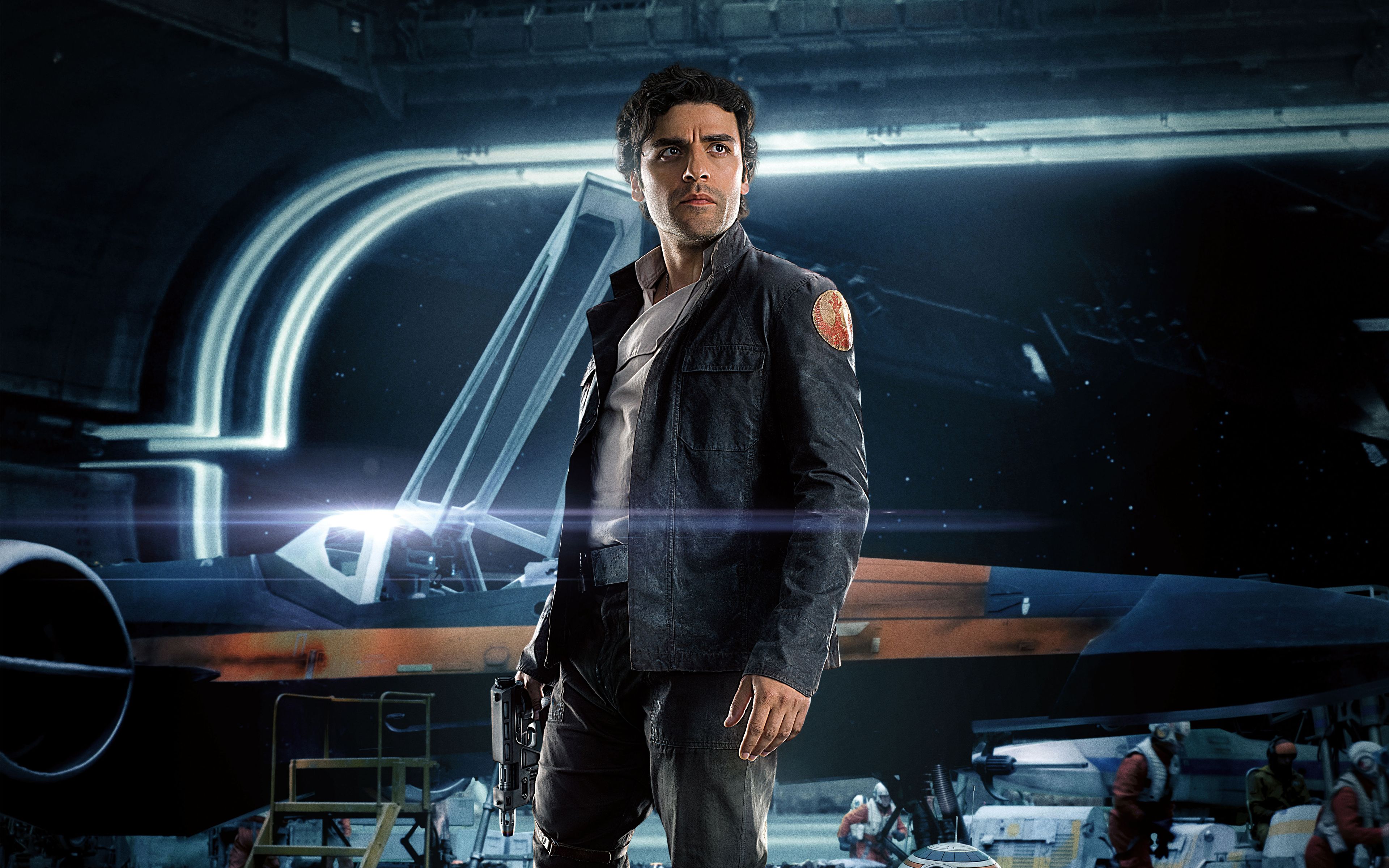 3840x2400 Wallpaper 4k Oscar Isaac Poe Dameron Star Wars The Last Jedi 4K Wallpaper