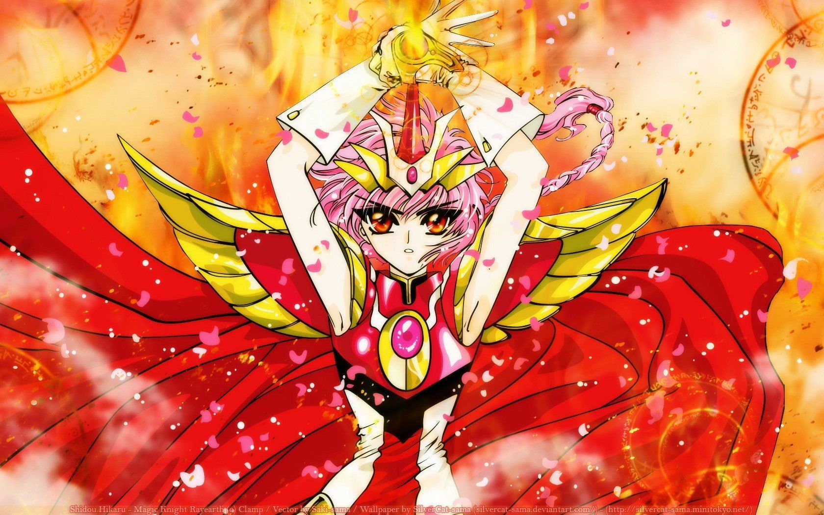1680x1050 Wallpaper / fire, knight, spirit, 720P, shidou, magic, rayearth, hikaru free download