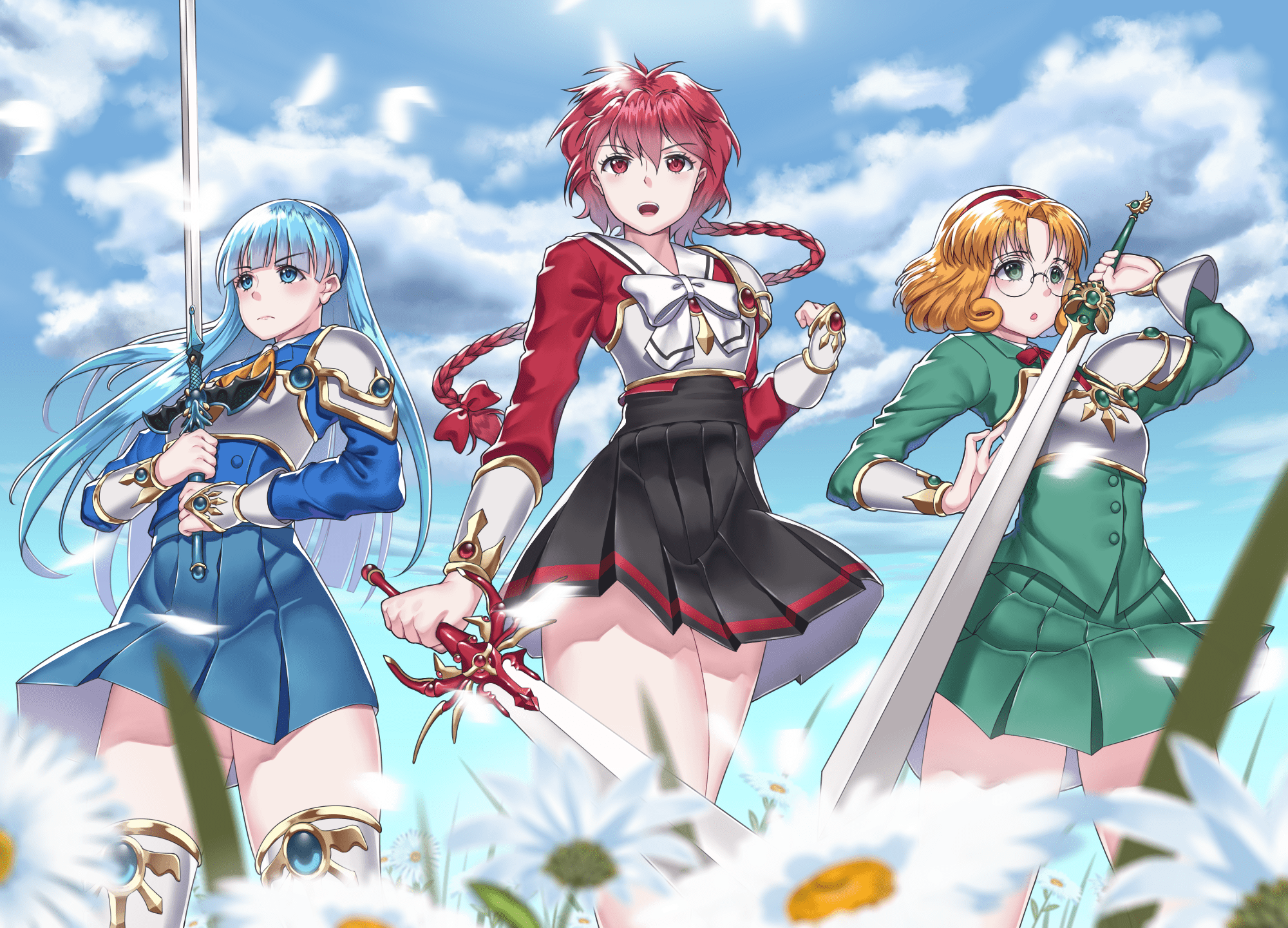 2000x1440 Magic Knight Rayearth HD, Hikaru Shidou, Umi Ryuuzaki, Fuu Hououji Gallery HD Wallpaper
