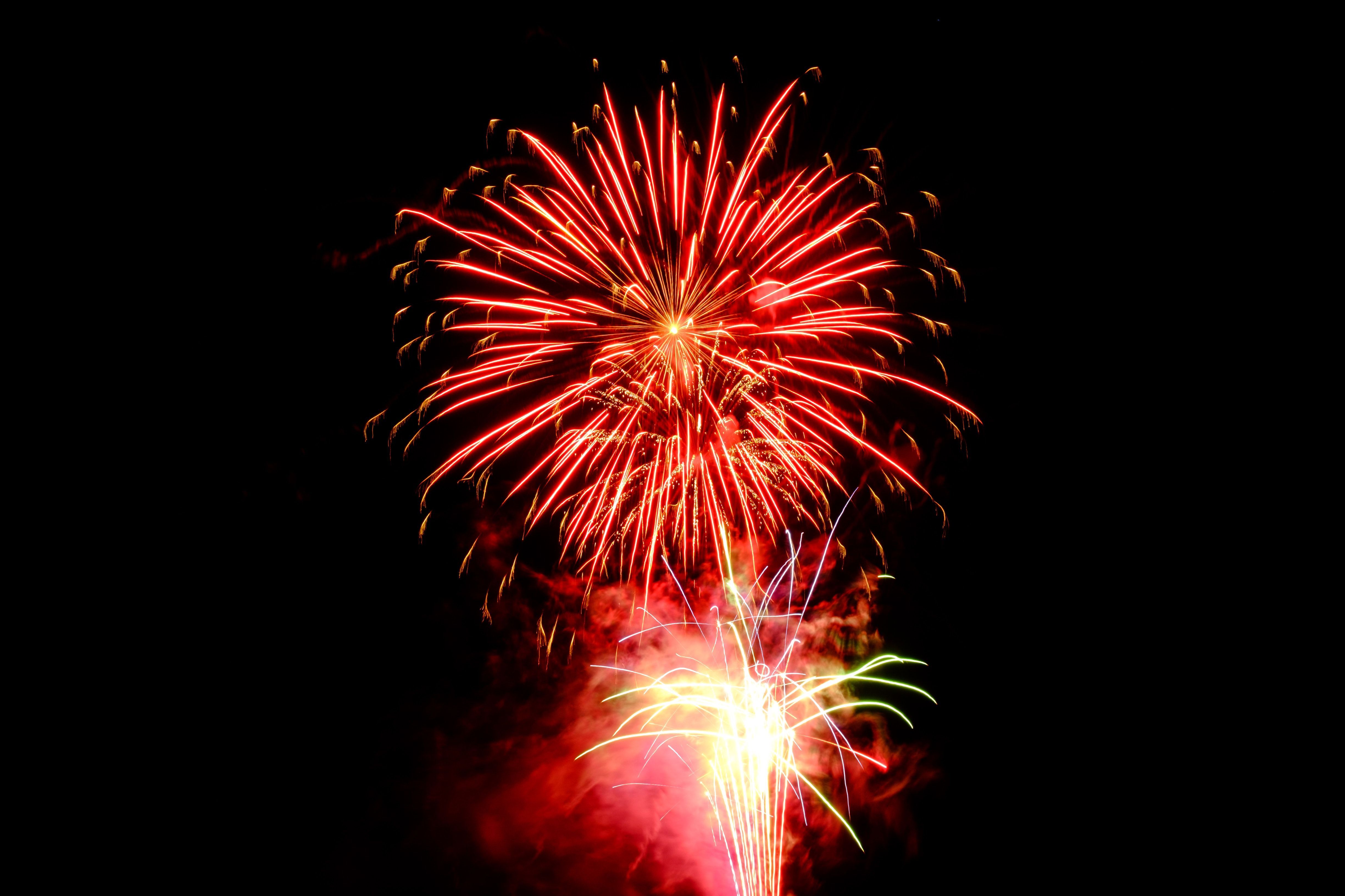 4896x3264 Red Fireworks Digital Wallpaper · Free