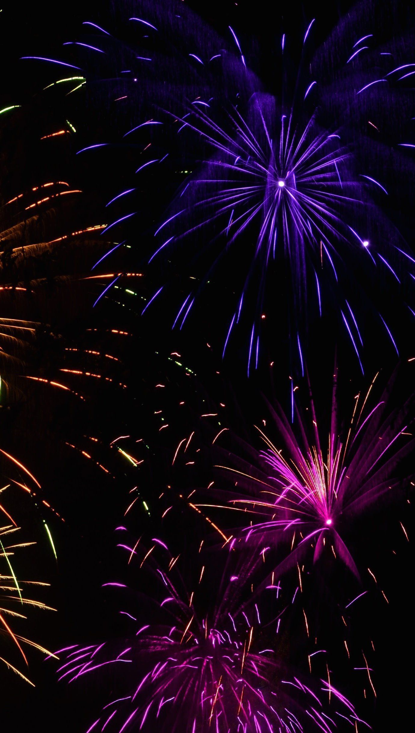 1380x2434 Happy New Year 2017 with Fireworks Wallpaper