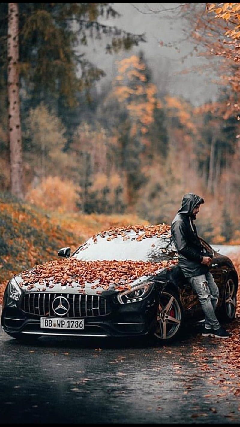 800x1422 Mercedes benz, black, car, man, sad, white, HD phone wallpaper