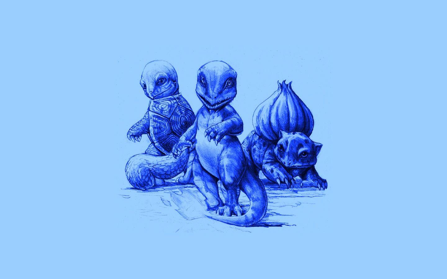 1440x900 pokemon bulbasaur squirtle artwork charmander 1440x900 wallpaper