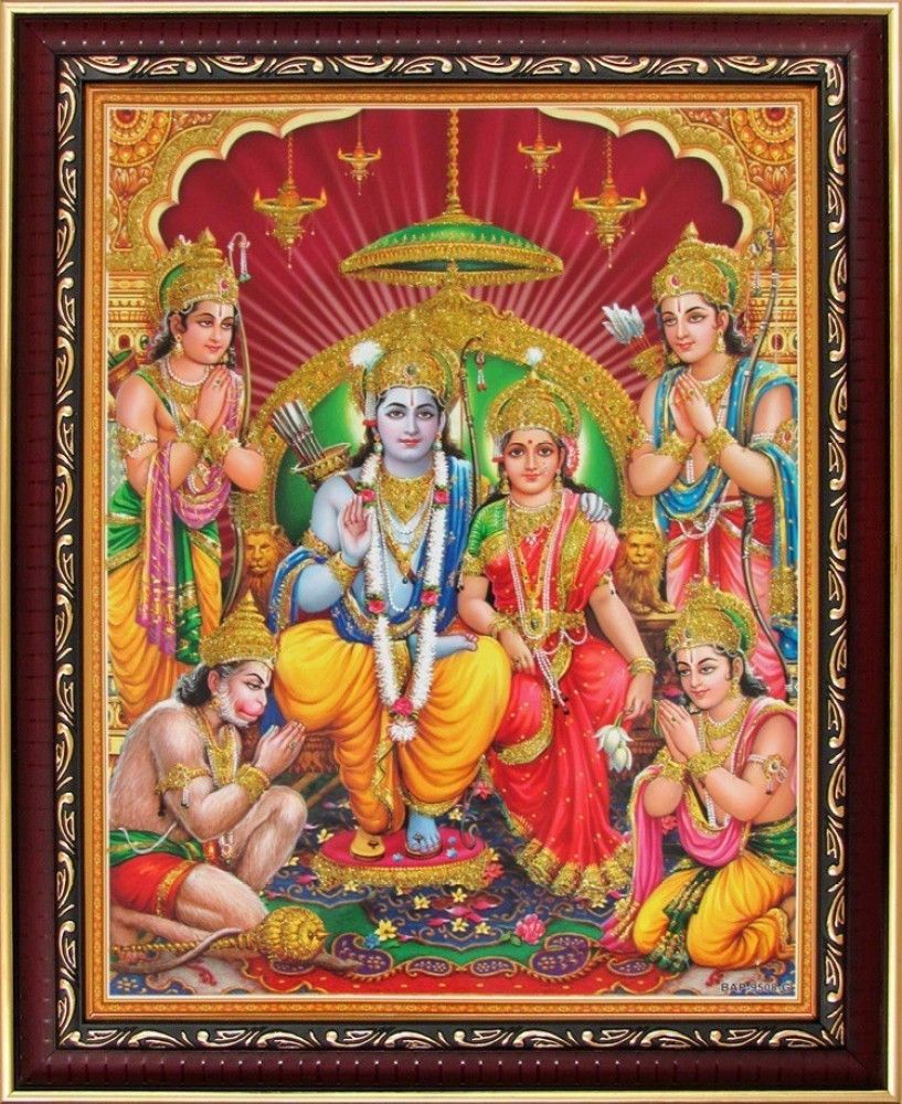 817x1000 Lord Rama Shree Ram Darbar Poster Paper Print & Paintings, Religious, Decorative Posters In India Art, Film, Design, Movie, Music, Nature And Educational Paintings Wallpaper At