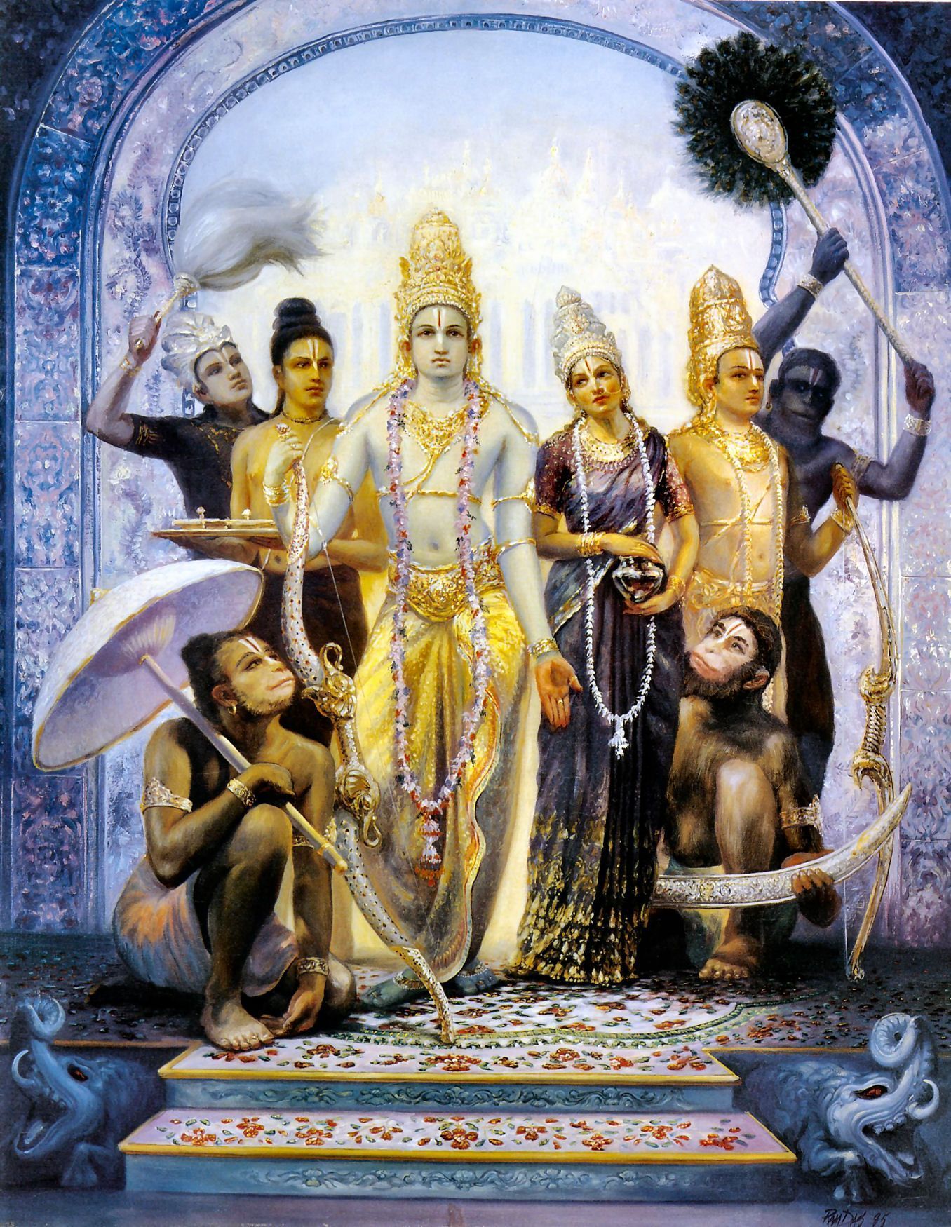1356x1750 beautiful ram darbar image in full size HD in paintings art, Krishna art, Hindu mythology