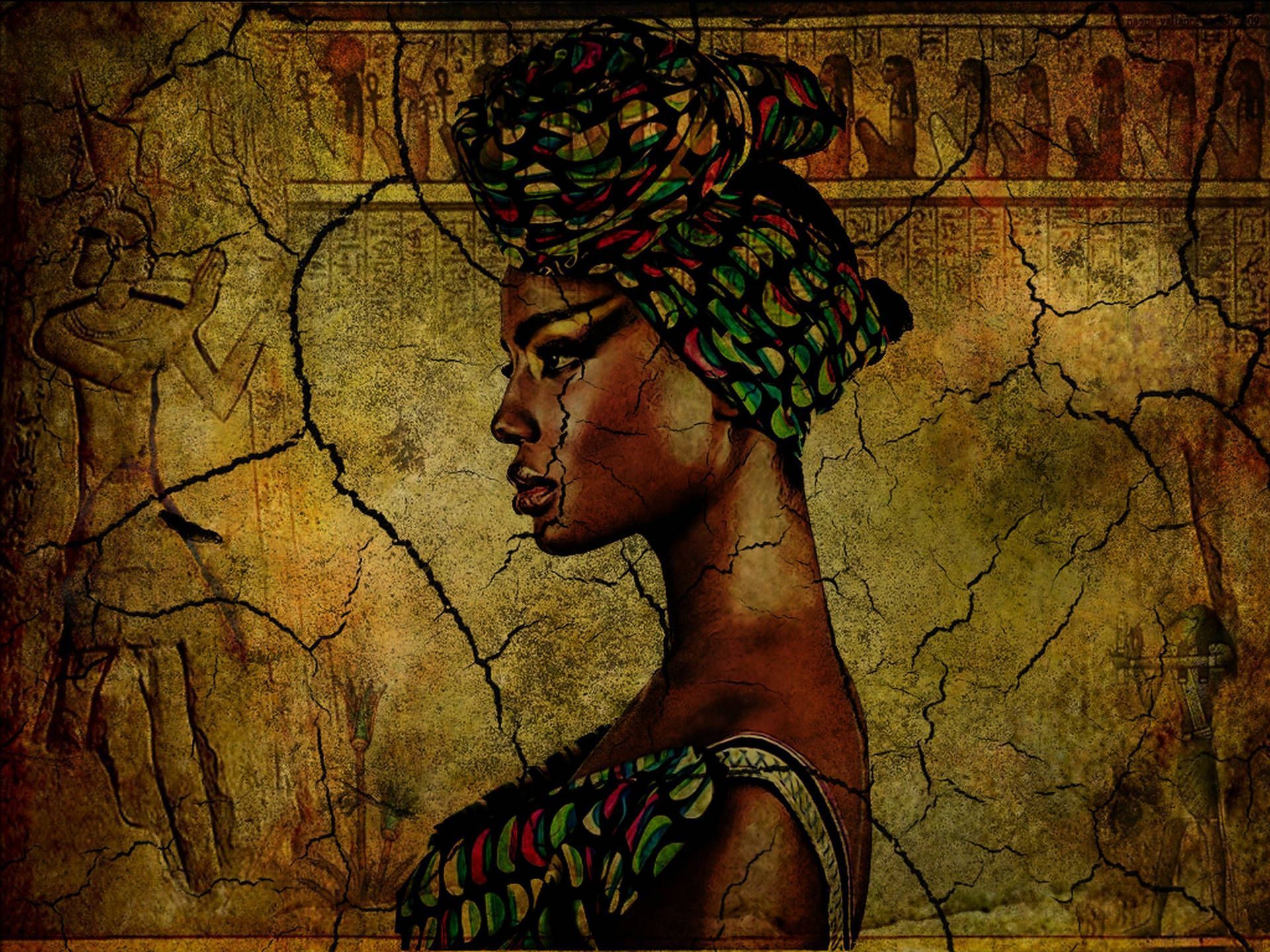 1920x1440 Download African Woman Art Wallpaper