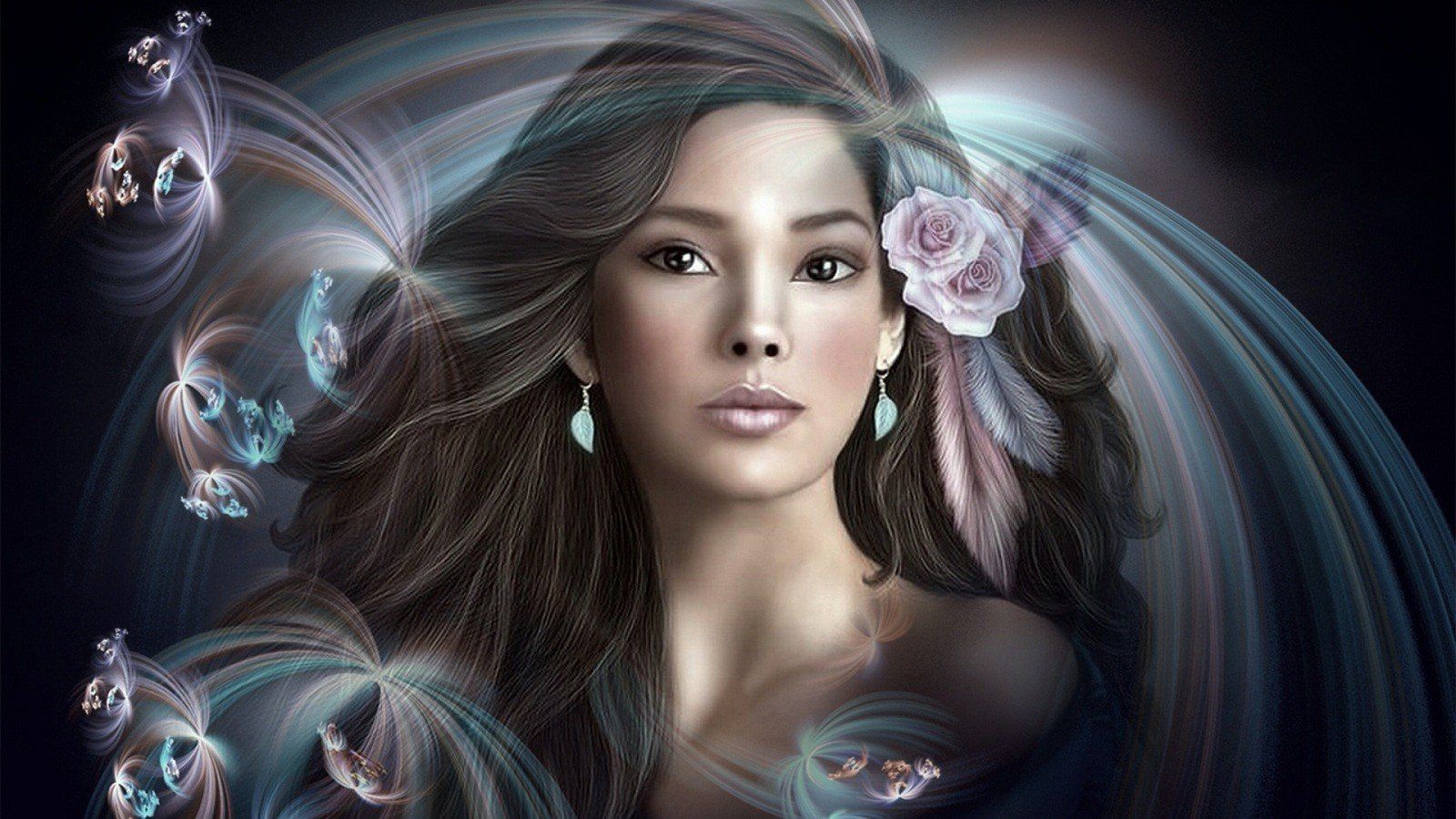 1600x900 Free download brunettes women paintings fantasy art artwork roses wallpaper [1600x900] for your Desktop, Mobile & Tablet. Explore Fantasy Women Art Wallpaper. Wallpaper Fantasy Art, Fantasy Art Background, Fantasy Art Wallpaper