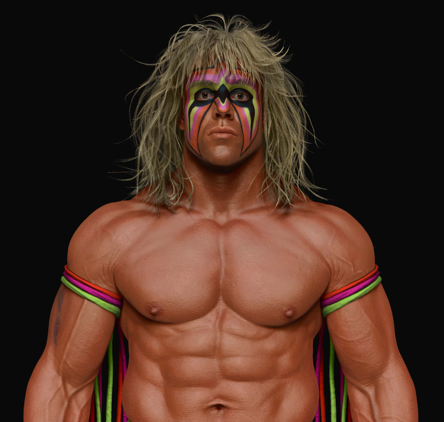 1436x1365 Download WWE Wrestler Ultimate Warrior Digital Art Wallpaper